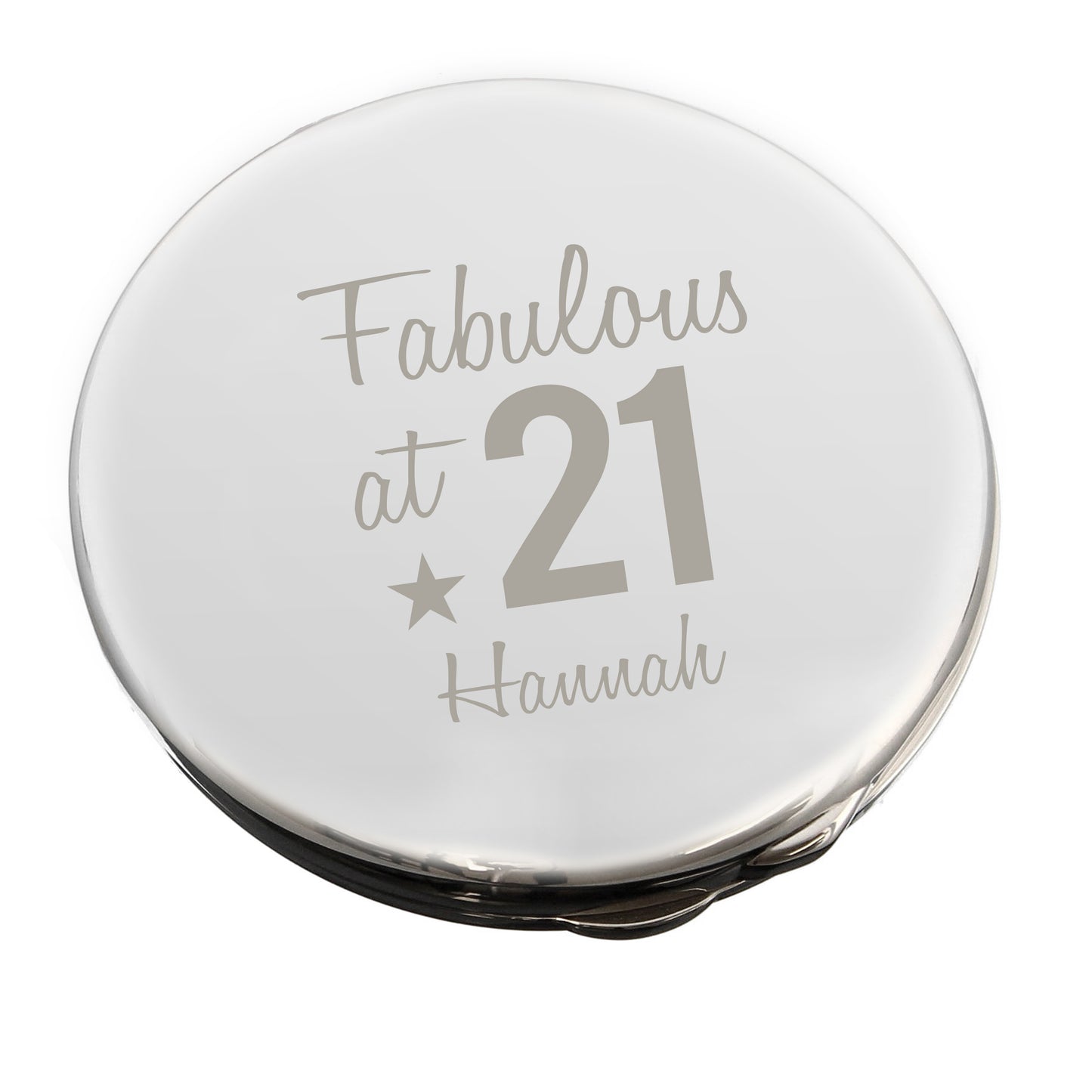 Personalised Fabulous Birthday Big Age Compact Mirror - MK&JD Gifts