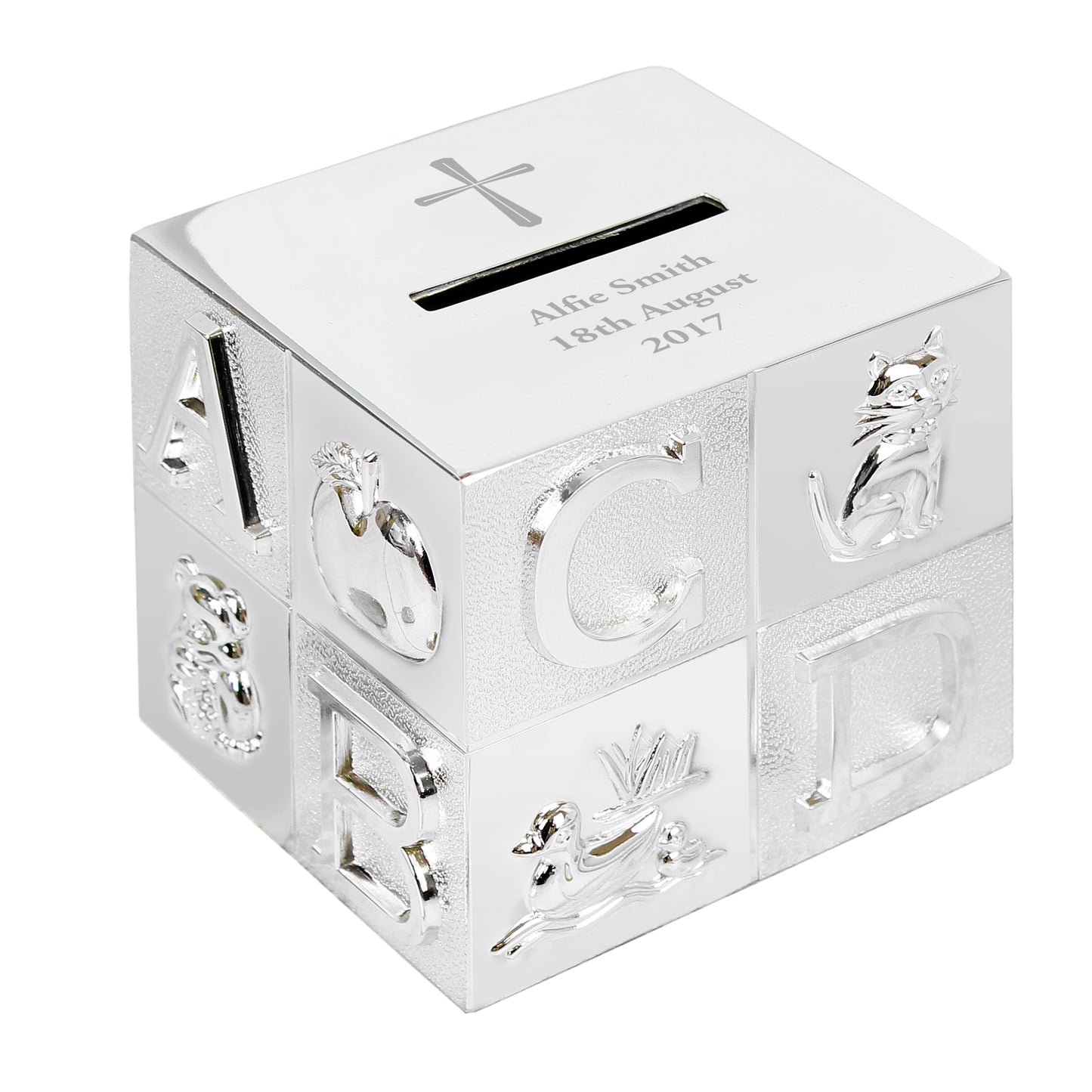 Personalised Cross ABC Money Box - MK&JD Gifts