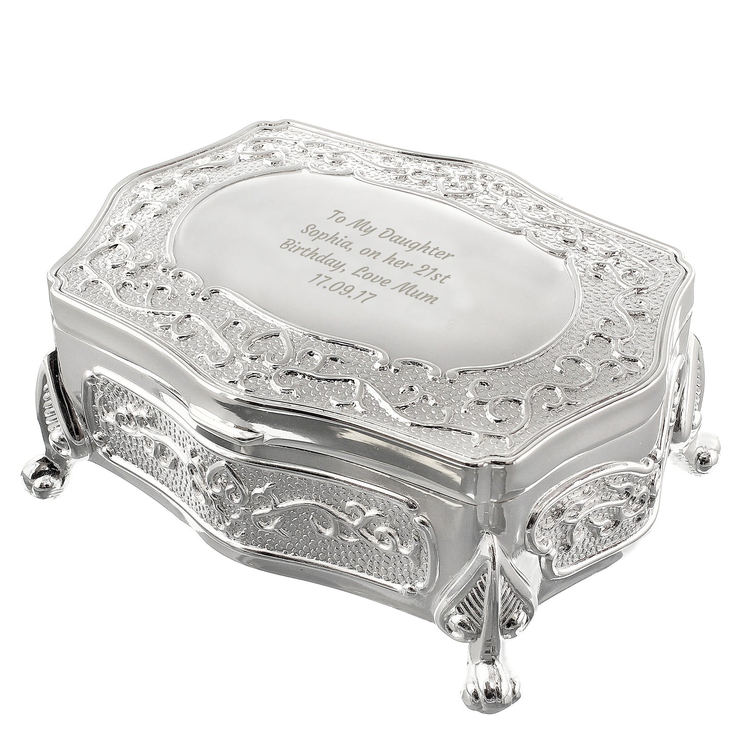 Personalised Any Message Small Antique Trinket Box - MK&JD Gifts