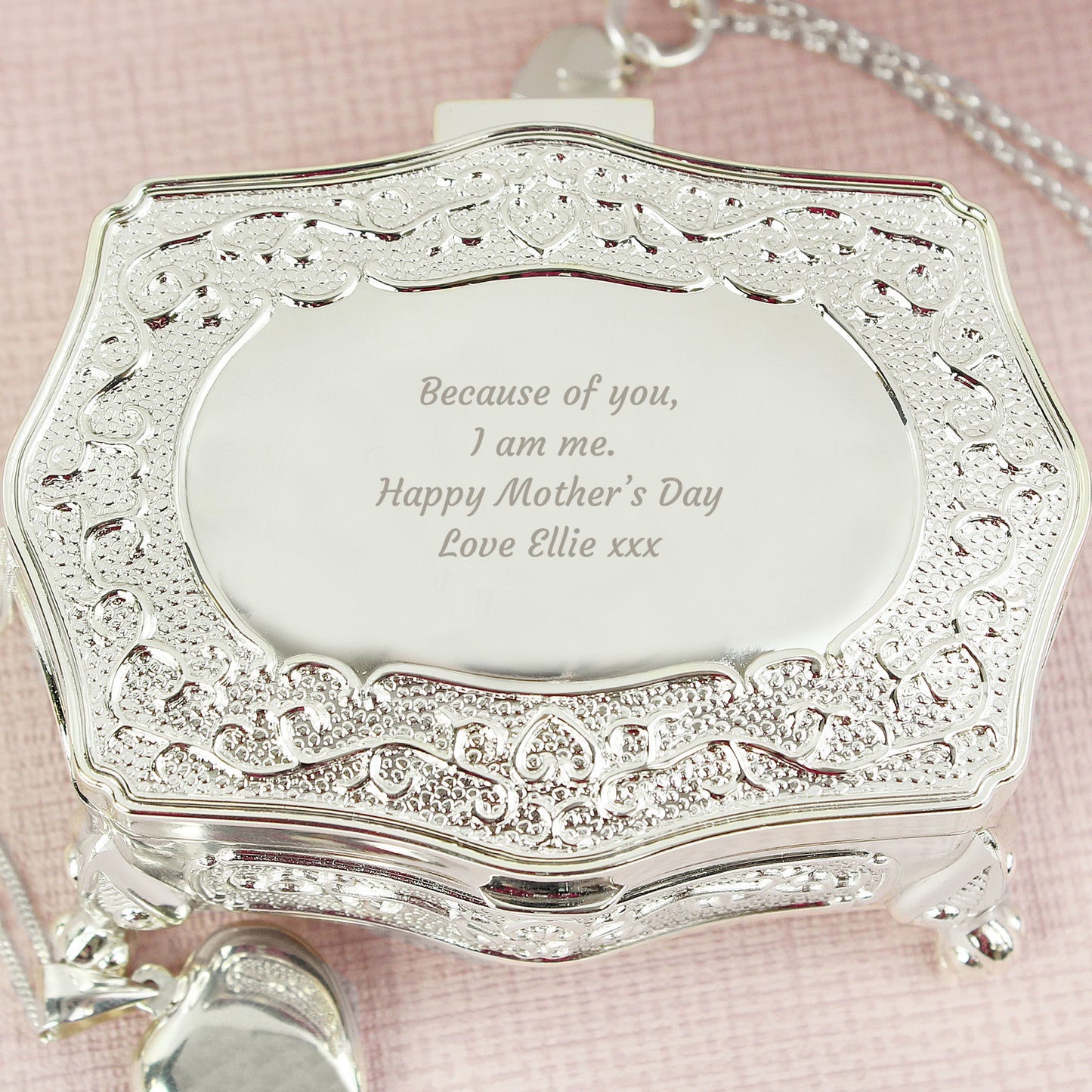 Personalised Any Message Small Antique Trinket Box - MK&JD Gifts