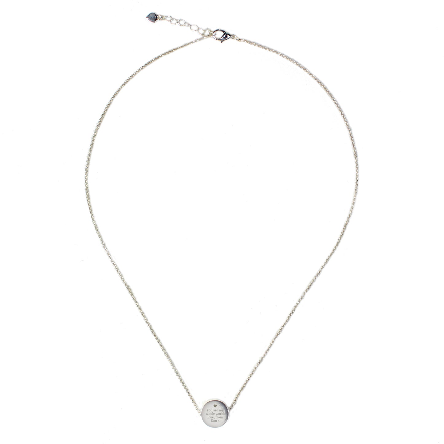 Personalised Any Message Disc Necklace - MK&JD Gifts