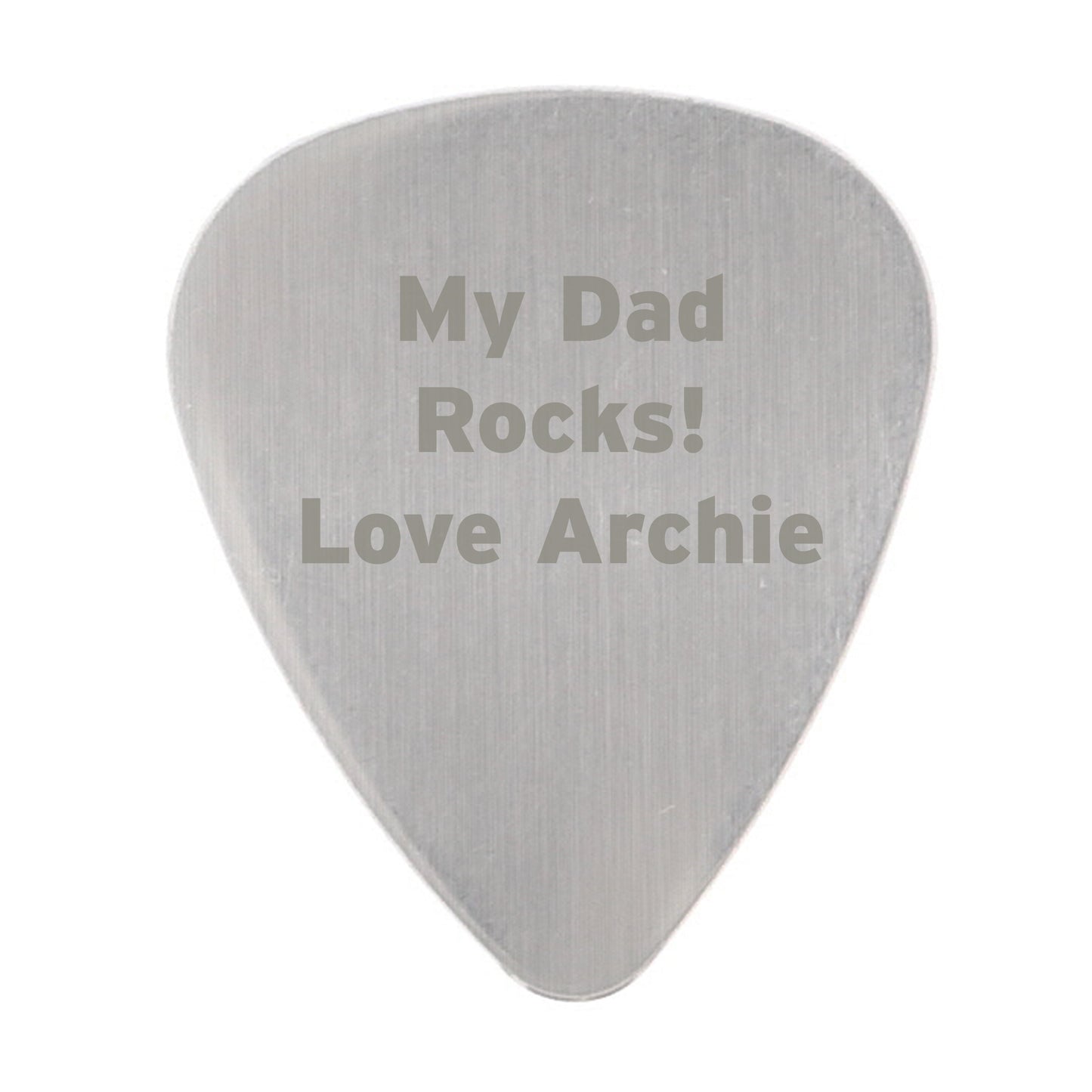 Personalised Silver Plectrum - MK&JD Gifts