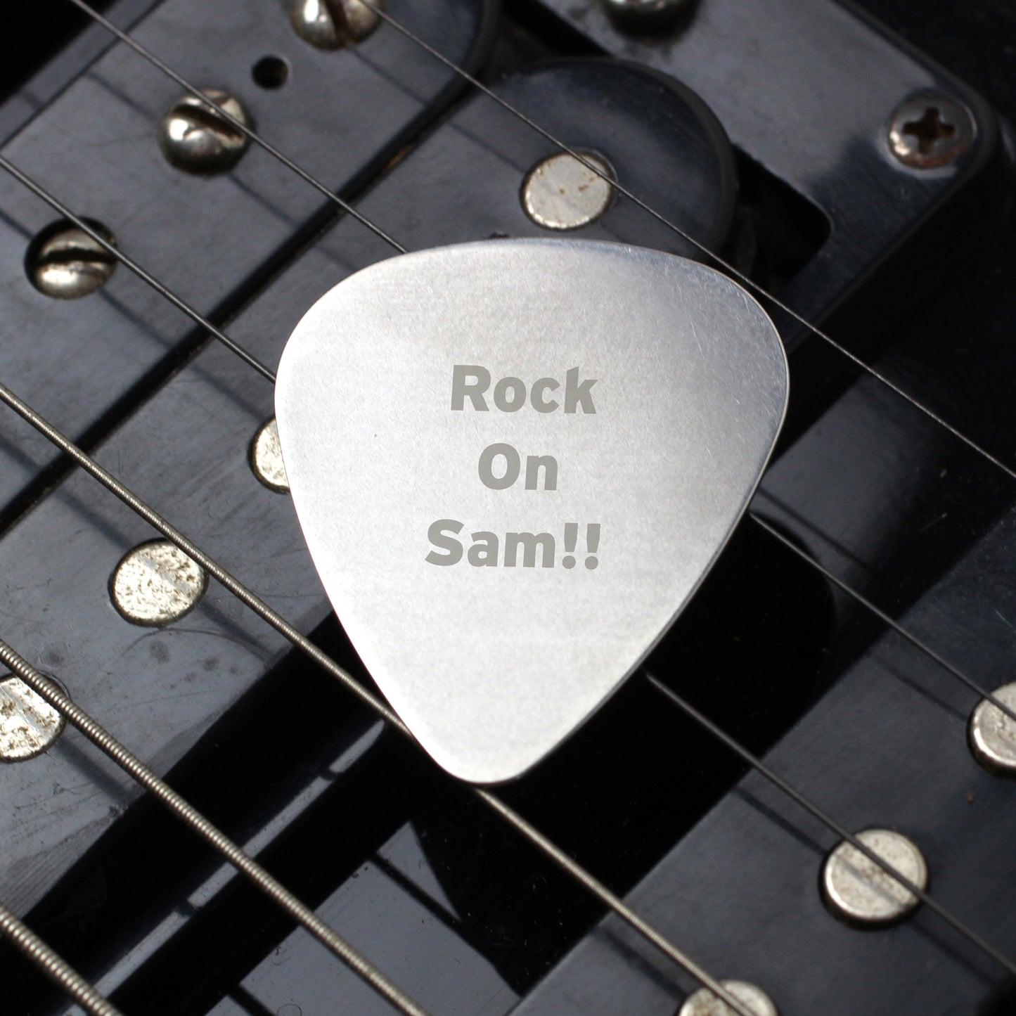 Personalised Silver Plectrum - MK&JD Gifts