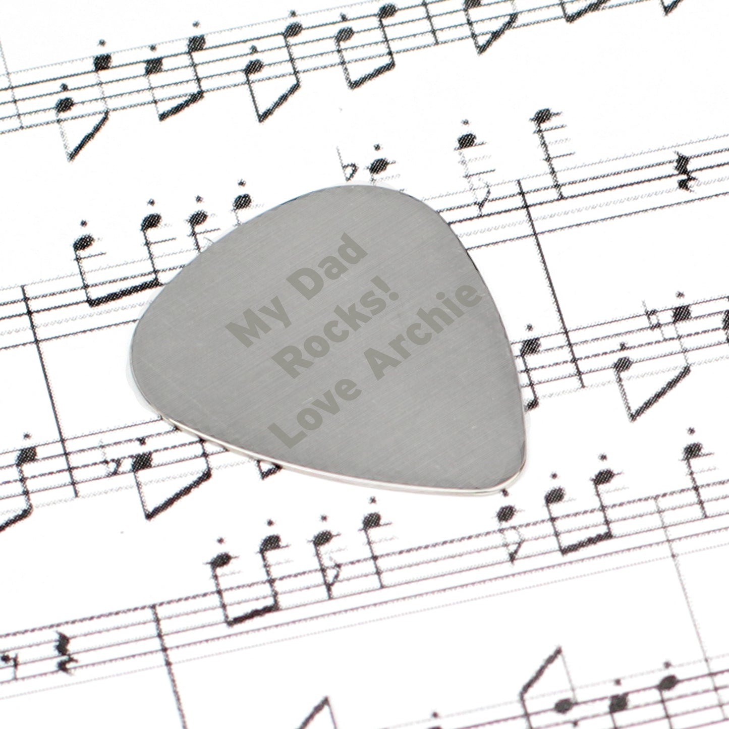 Personalised Silver Plectrum - MK&JD Gifts