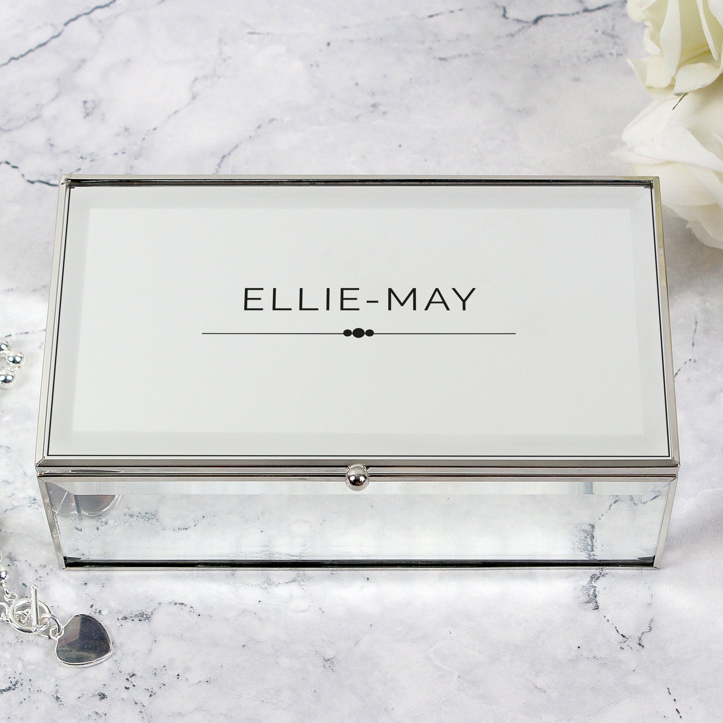 Personalised Classic Mirrored Jewellery Box - MK&JD Gifts