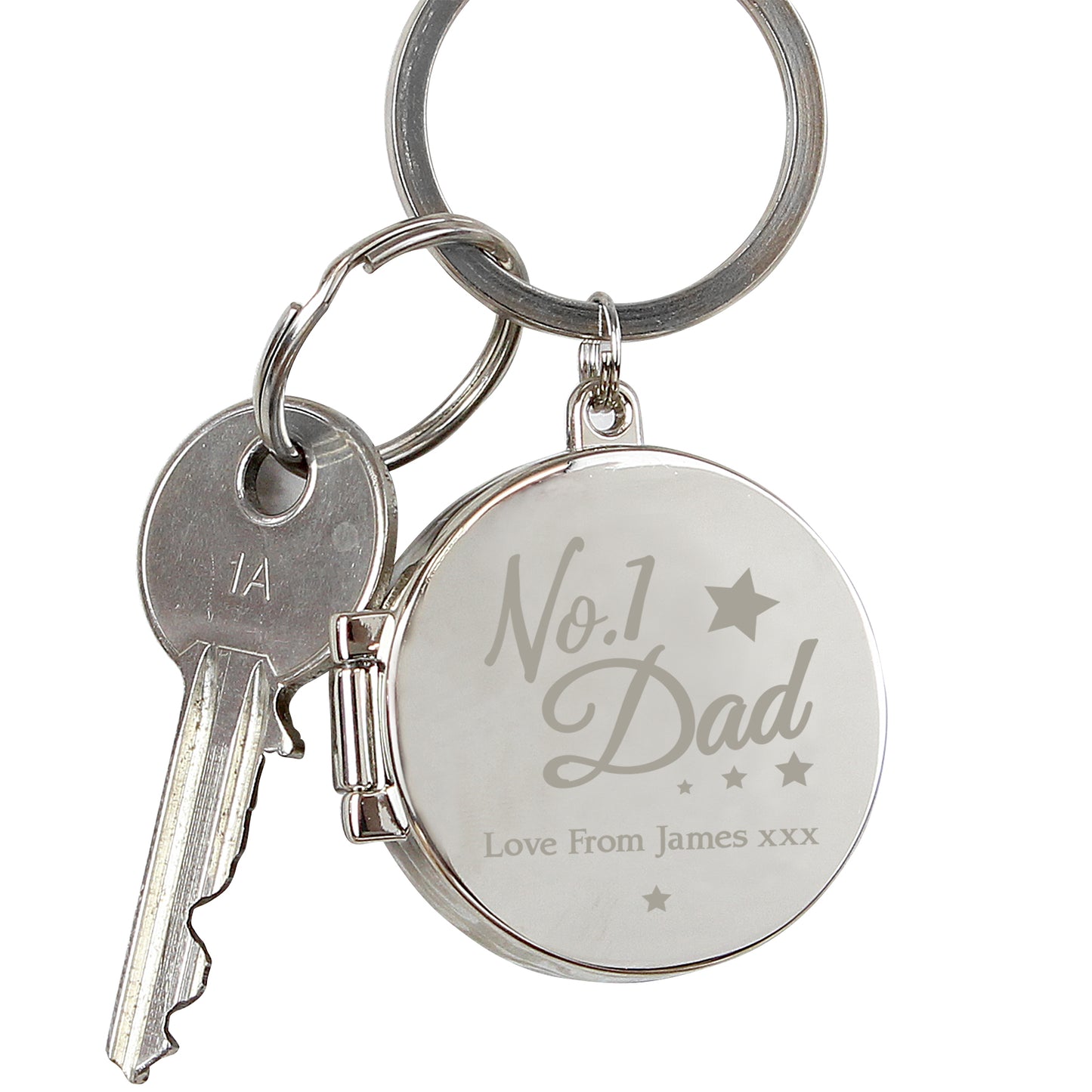 Personalised No.1 Dad Photo Keyring - MK&JD Gifts
