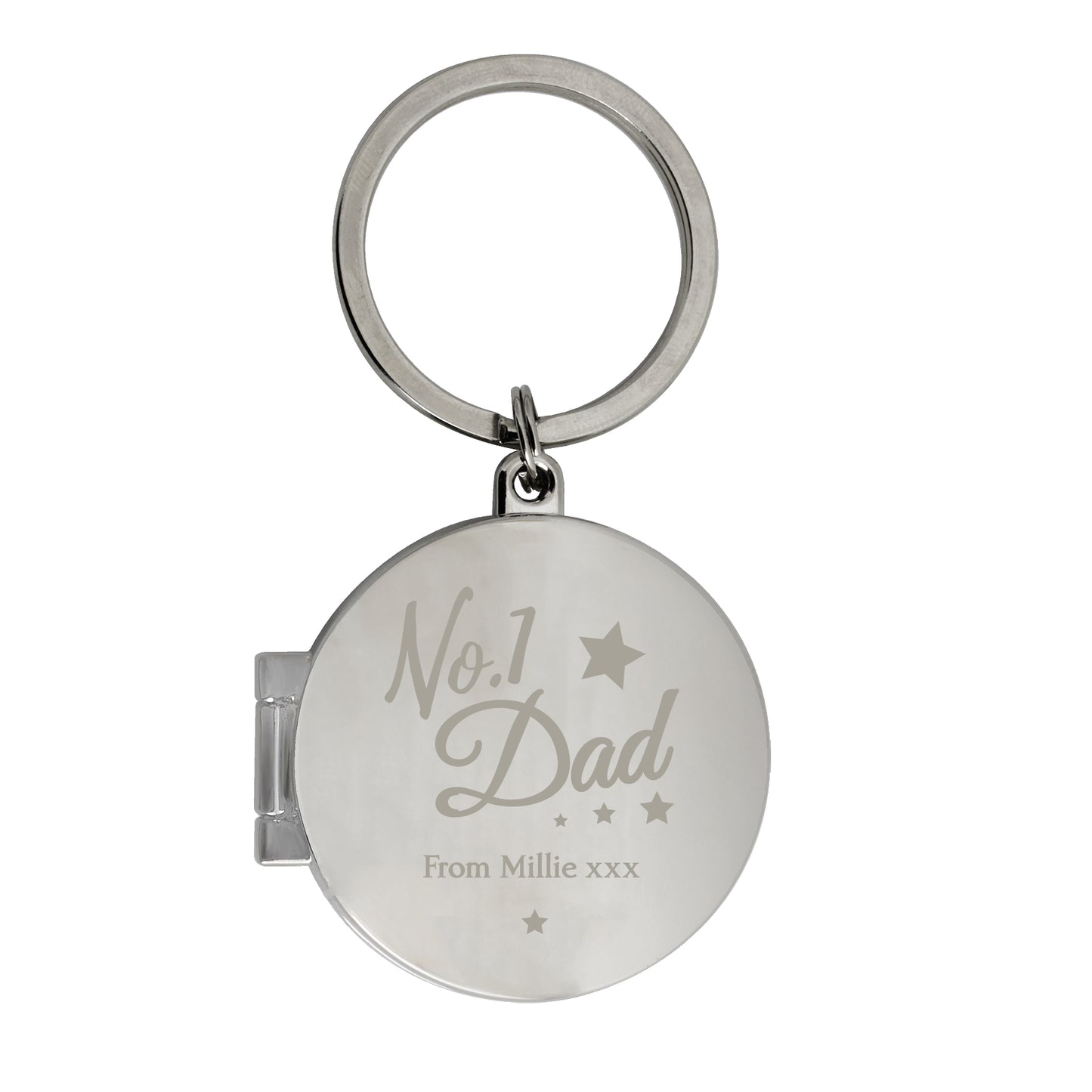 Personalised No.1 Dad Photo Keyring - MK&JD Gifts