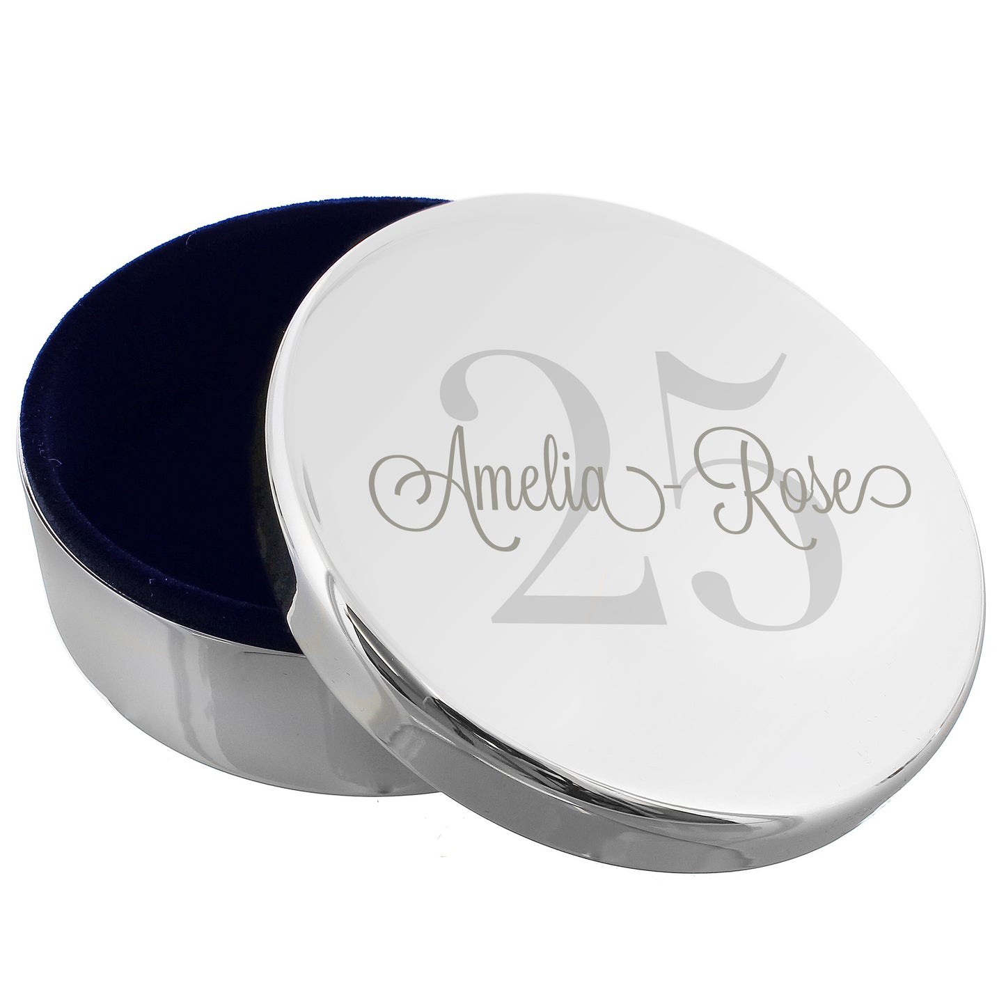 Personalised Birthday Big Age Round Trinket Box - MK&JD Gifts