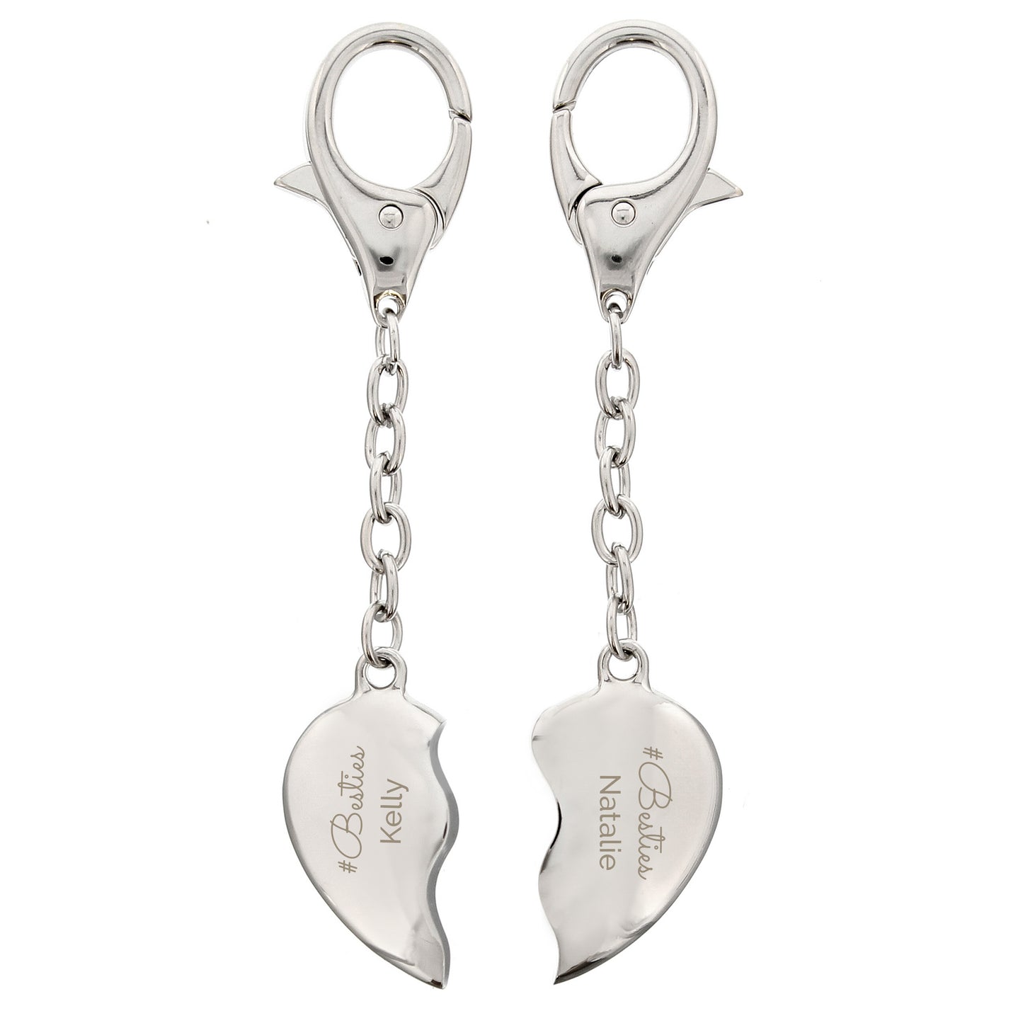 Personalised Any Message Two Hearts Keyring - MK&JD Gifts