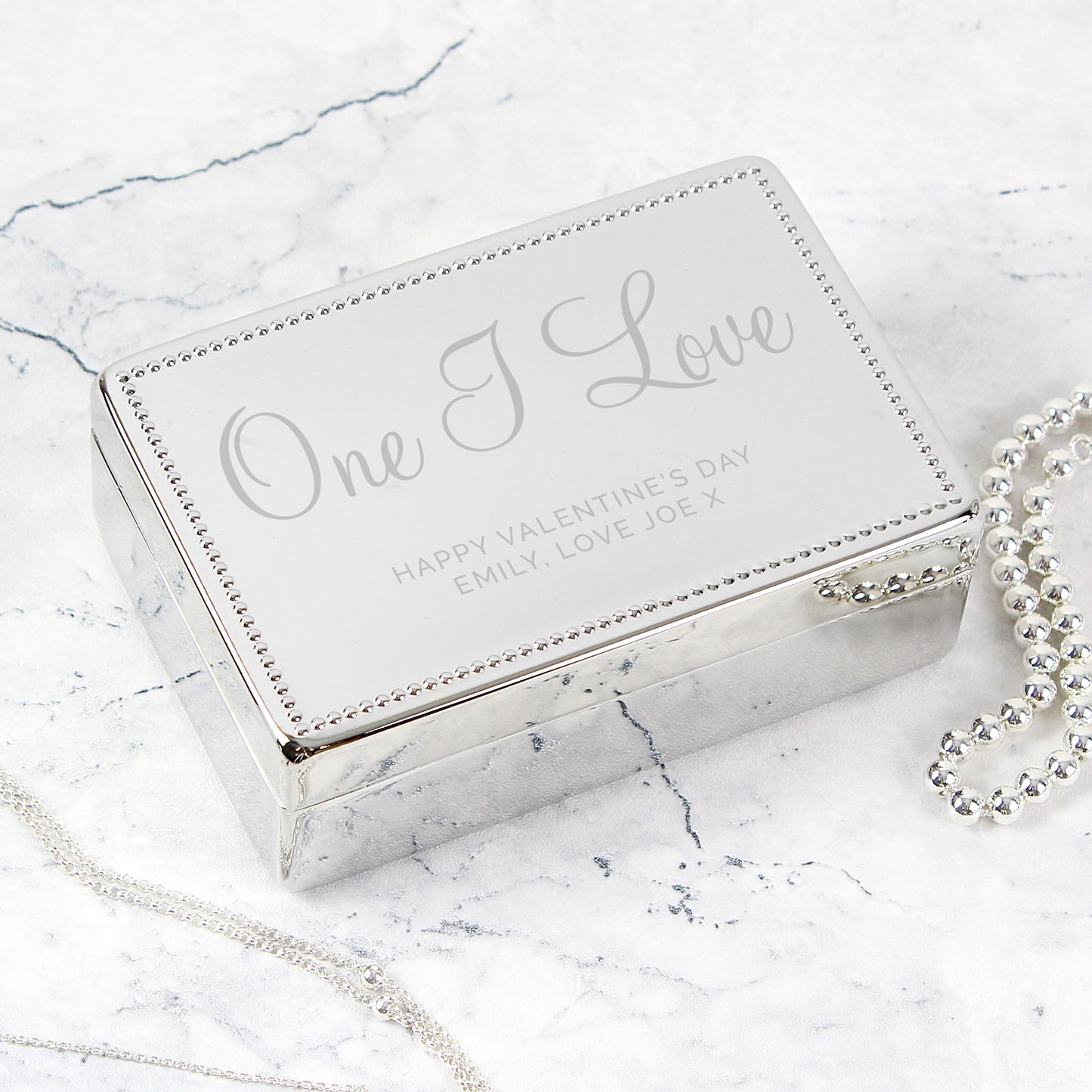 Personalised Rectangular Jewellery Box - MK&JD Gifts
