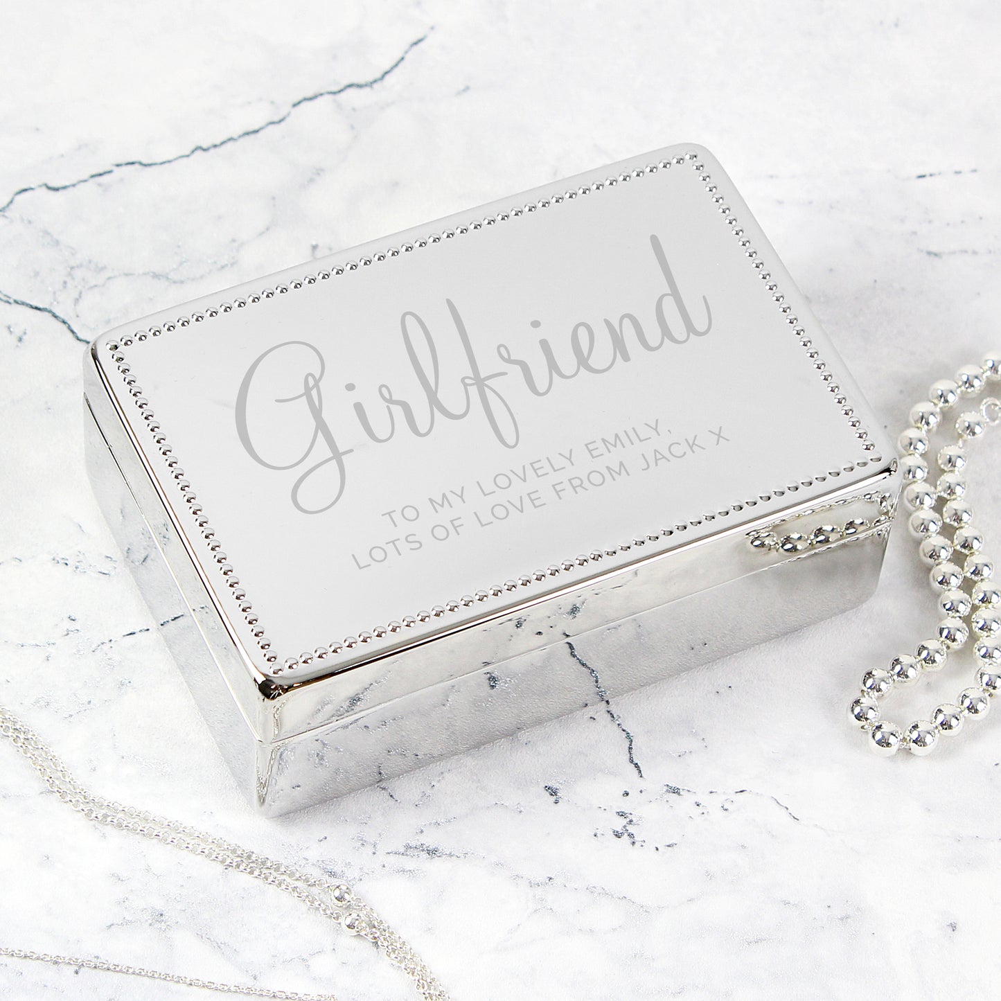 Personalised Rectangular Jewellery Box - MK&JD Gifts