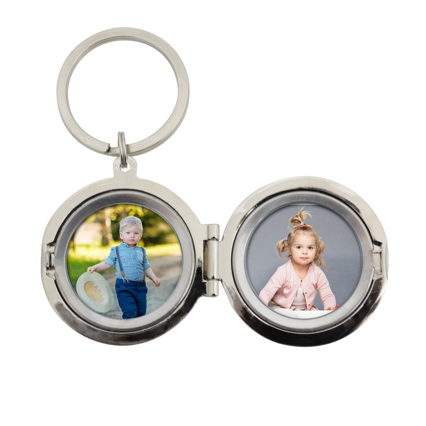 Personalised Free Text Round Photo keyring - MK&JD Gifts
