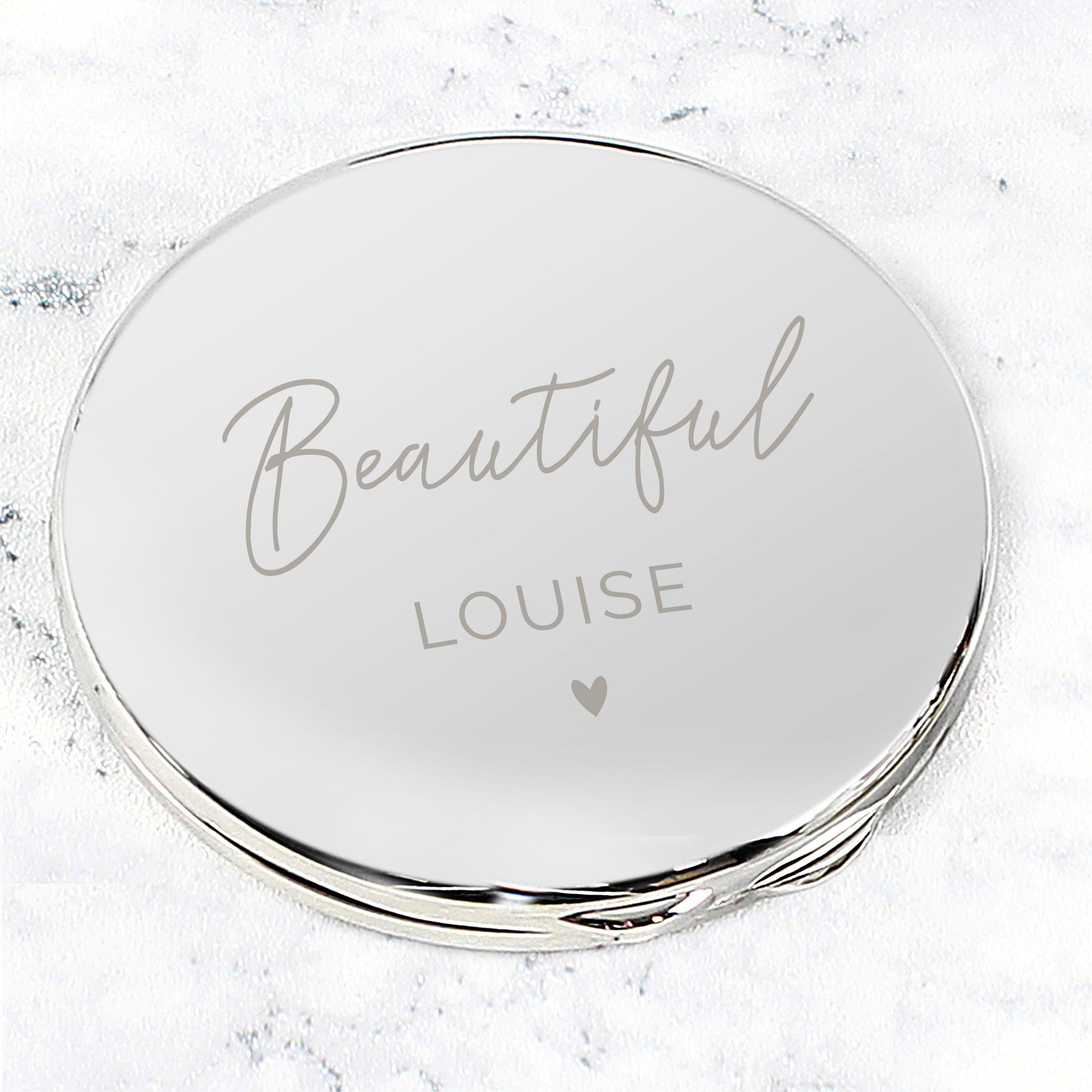 Personalised Beautiful Compact Mirror - MK&JD Gifts