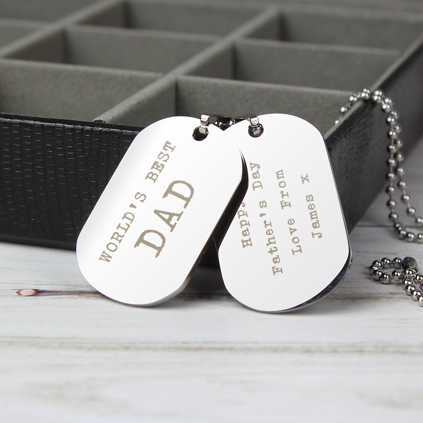 Personalised Free Text Steel Double Dog Tag Necklace - MK&JD Gifts
