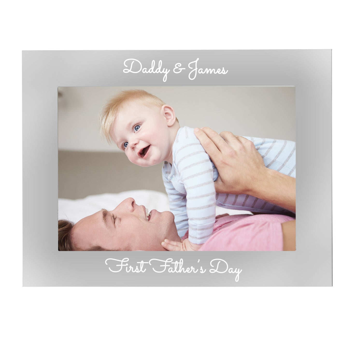Personalised Free Text 5 x 7 Silver Photo Frame - MK&JD Gifts