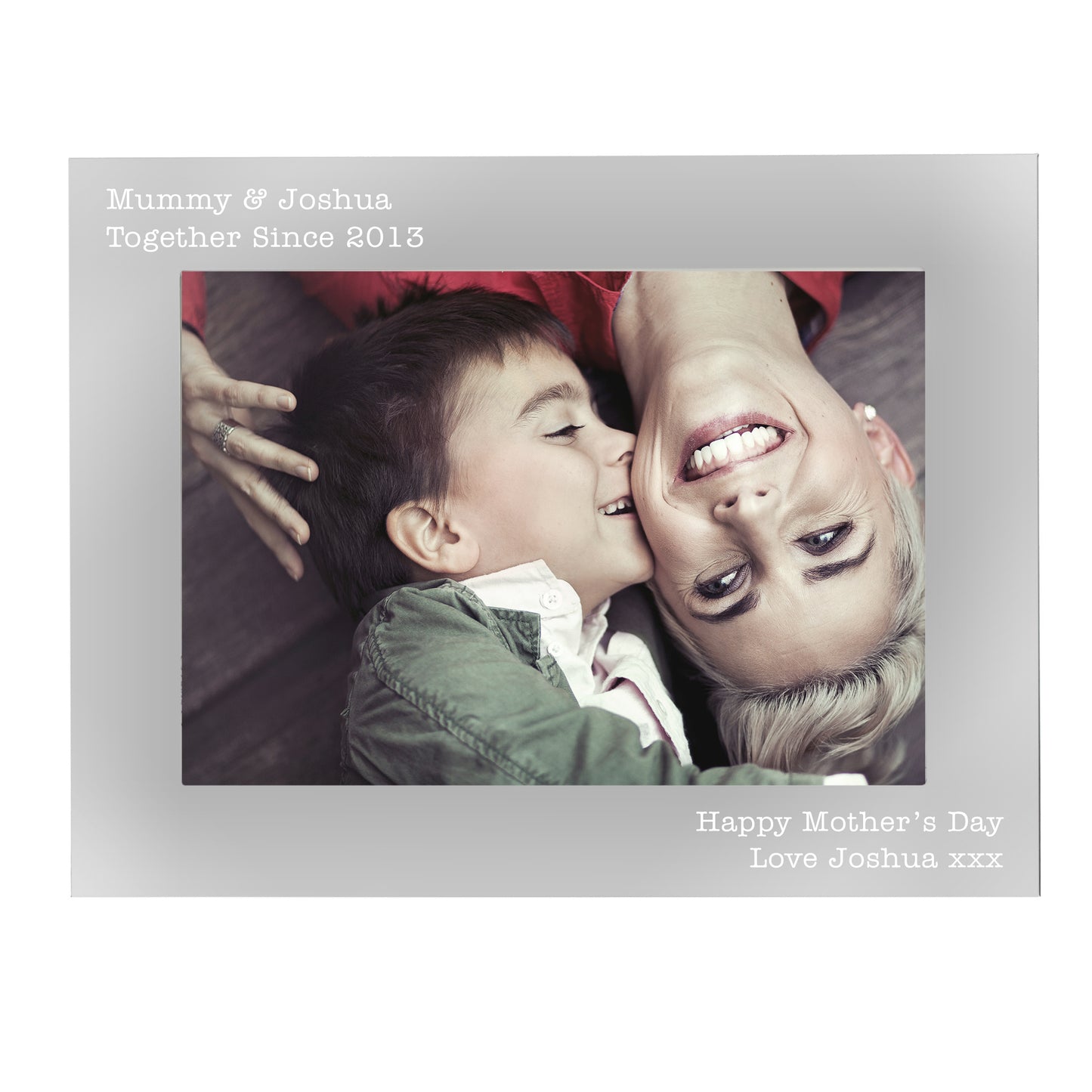 Personalised Free Text 5 x 7 Silver Photo Frame - MK&JD Gifts