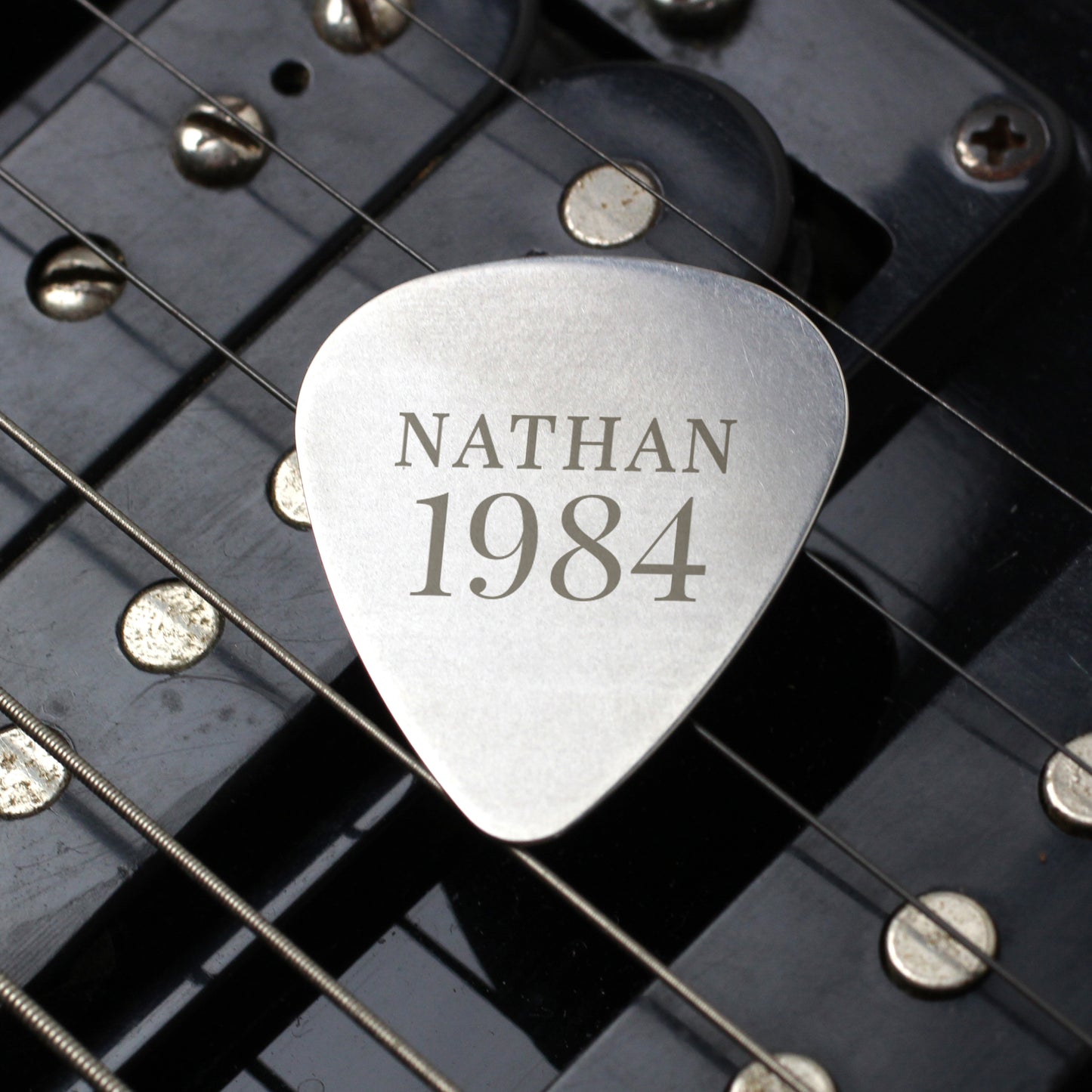 Personalised Year Silver Plectrum - MK&JD Gifts