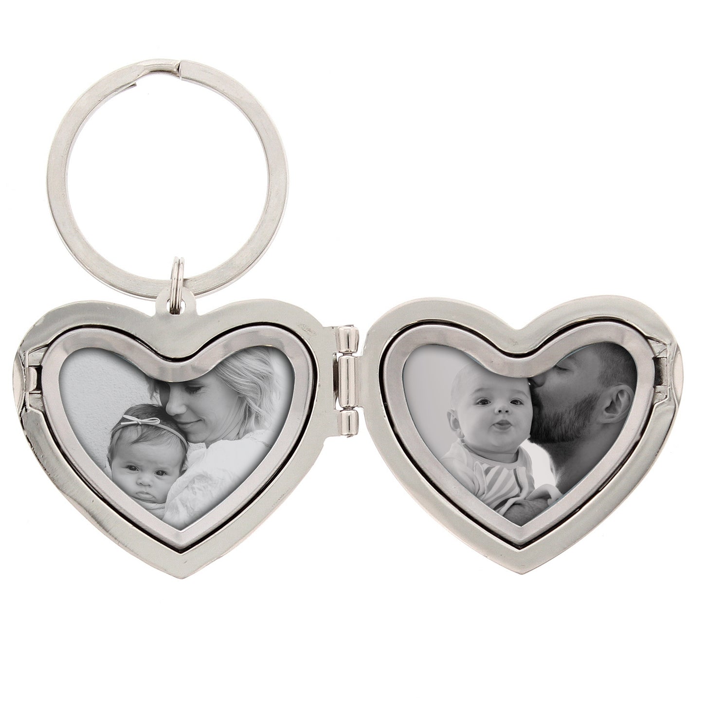 Personalised Floral Heart Photo Frame Keyring - MK&JD Gifts