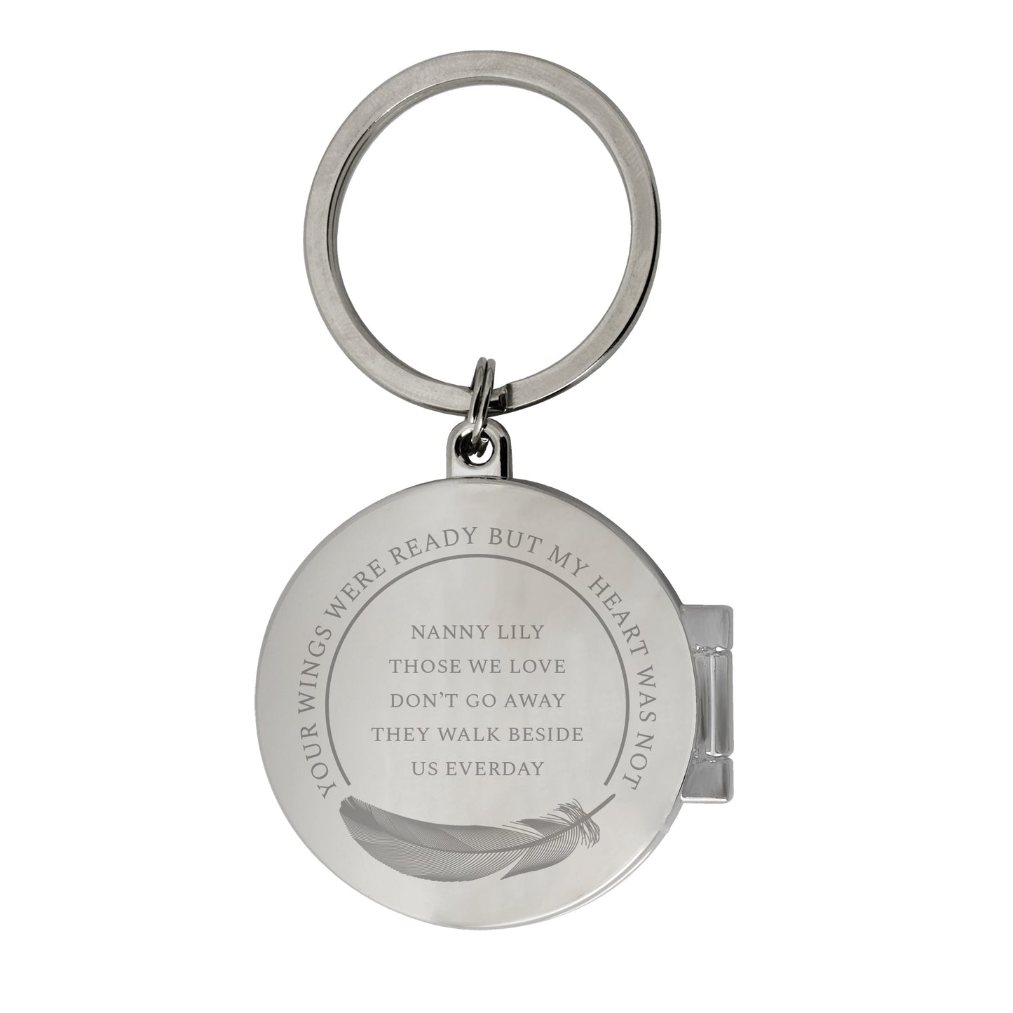 Personalised In Loving Memory Round Photo Keyring - MK&JD Gifts