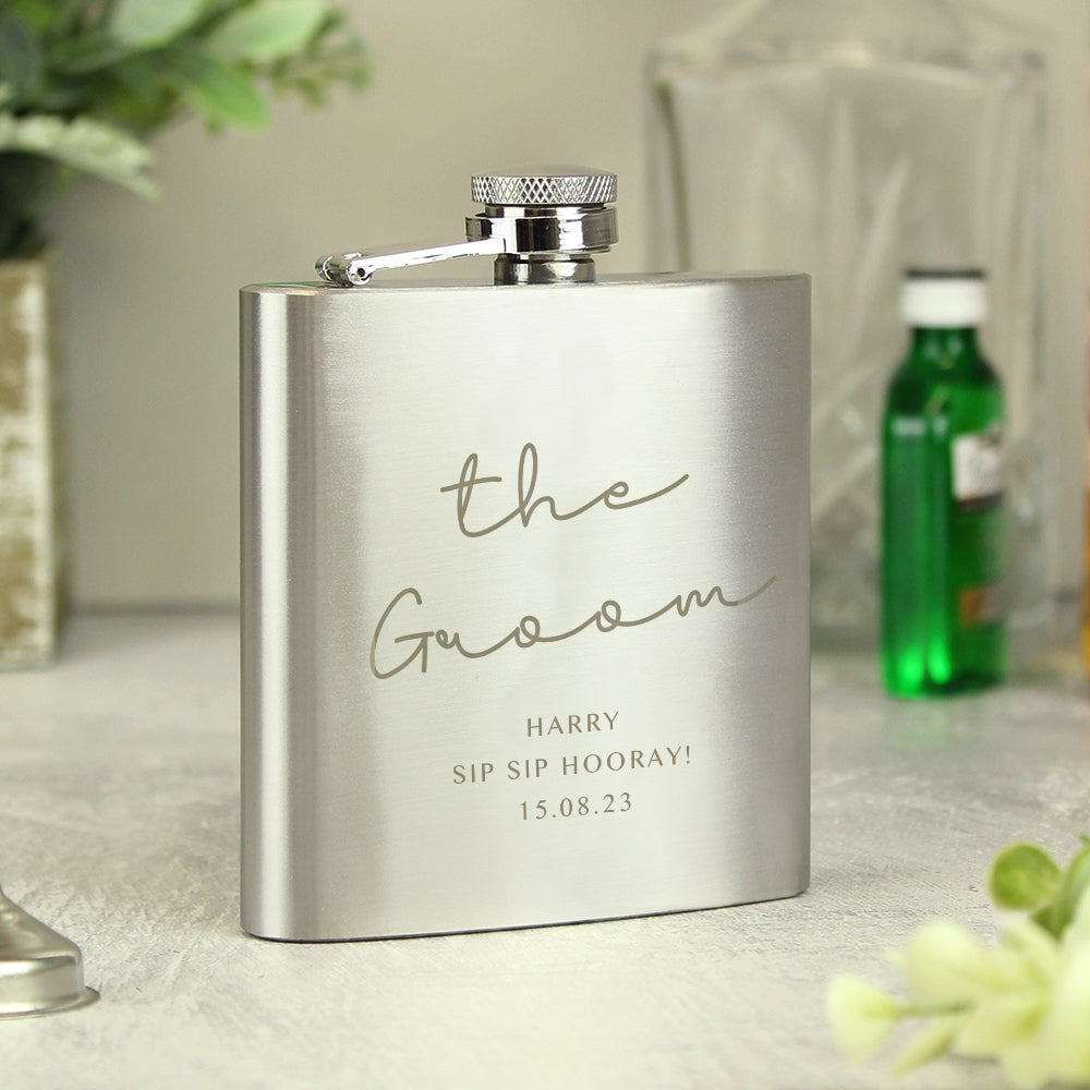 Personalised Any Message Hip Flask - MK&JD Gifts