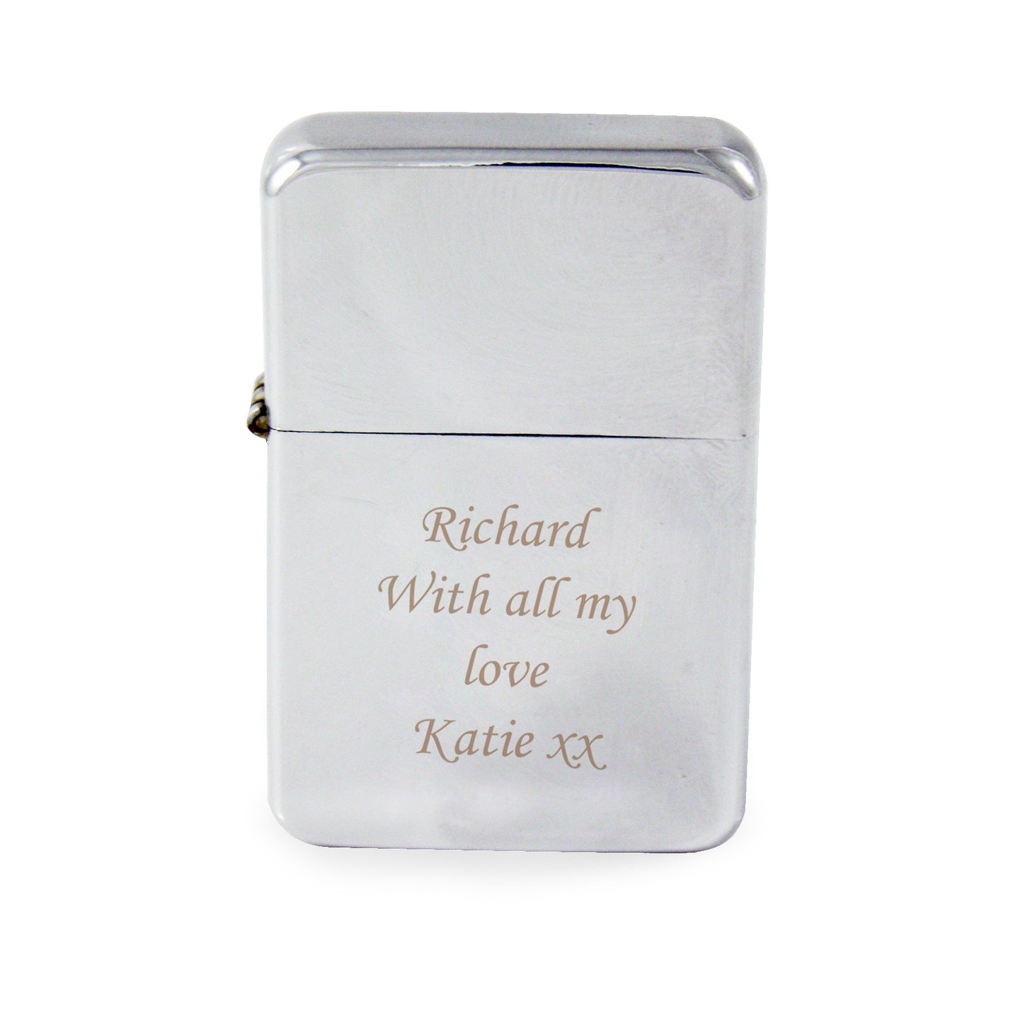Personalised Silver Lighter - MK&JD Gifts