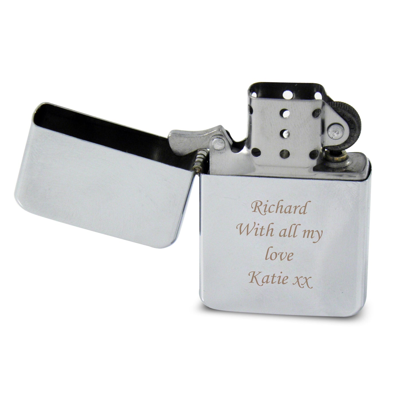 Personalised Silver Lighter - MK&JD Gifts