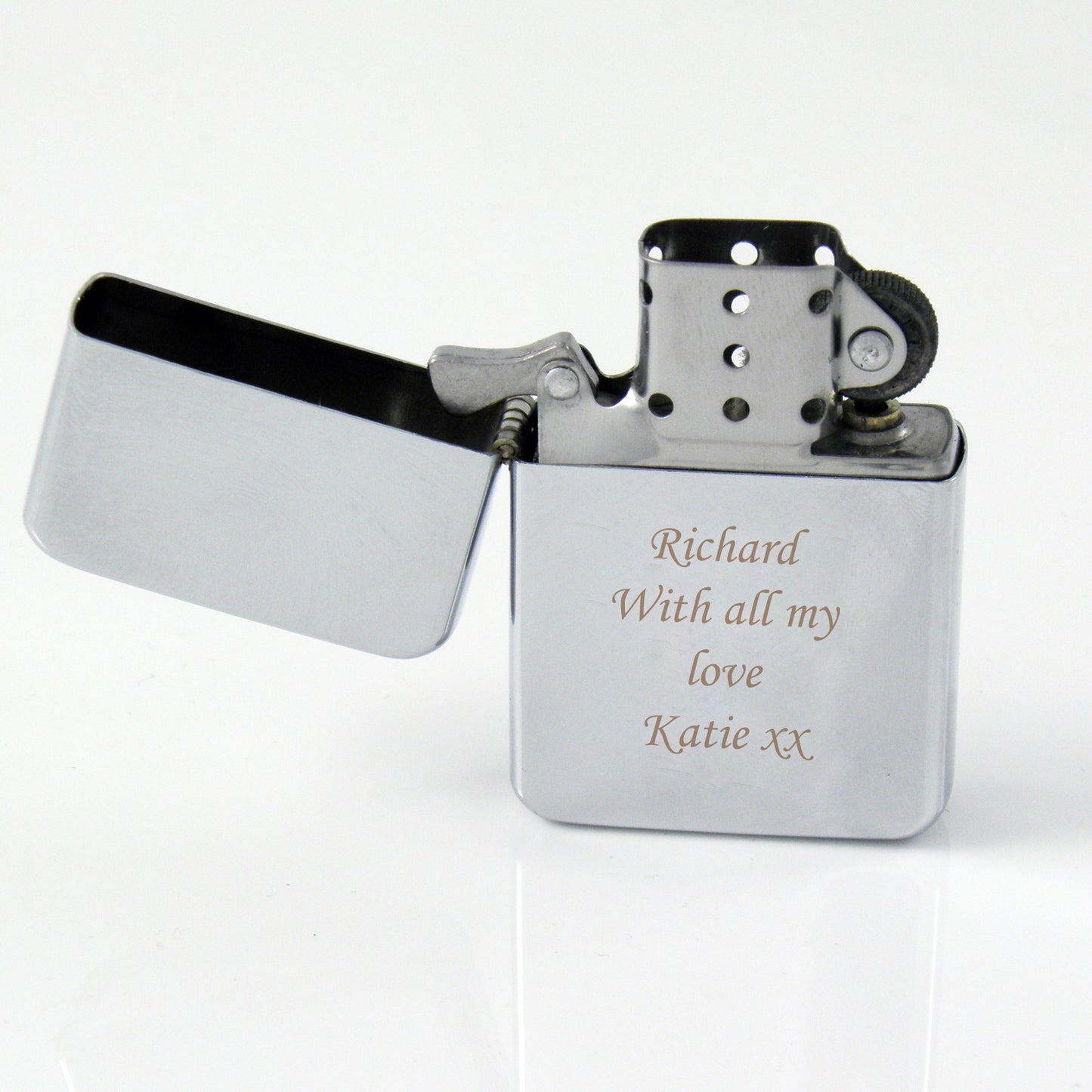 Personalised Silver Lighter - MK&JD Gifts