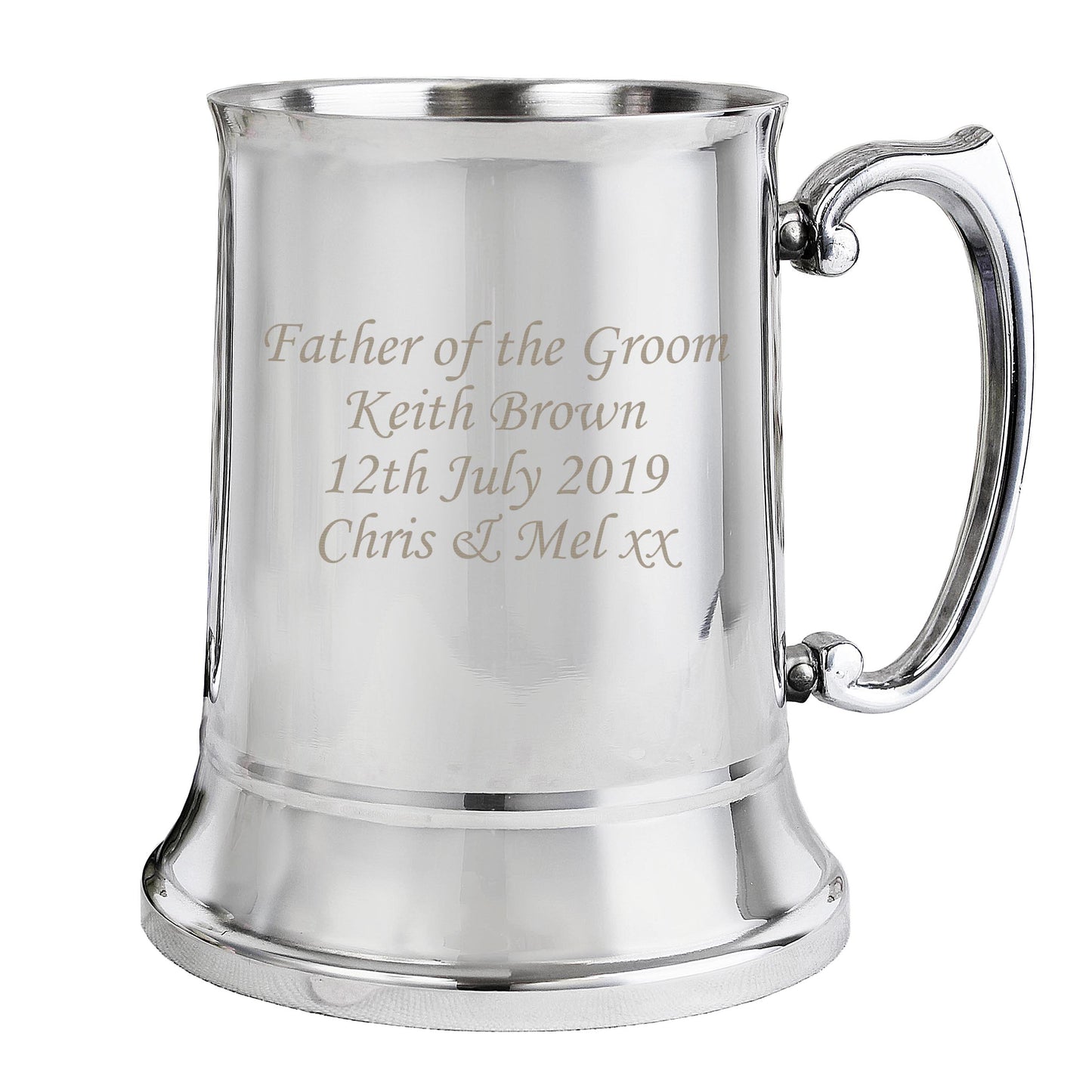 Personalised Stainless Steel Tankard - MK&JD Gifts