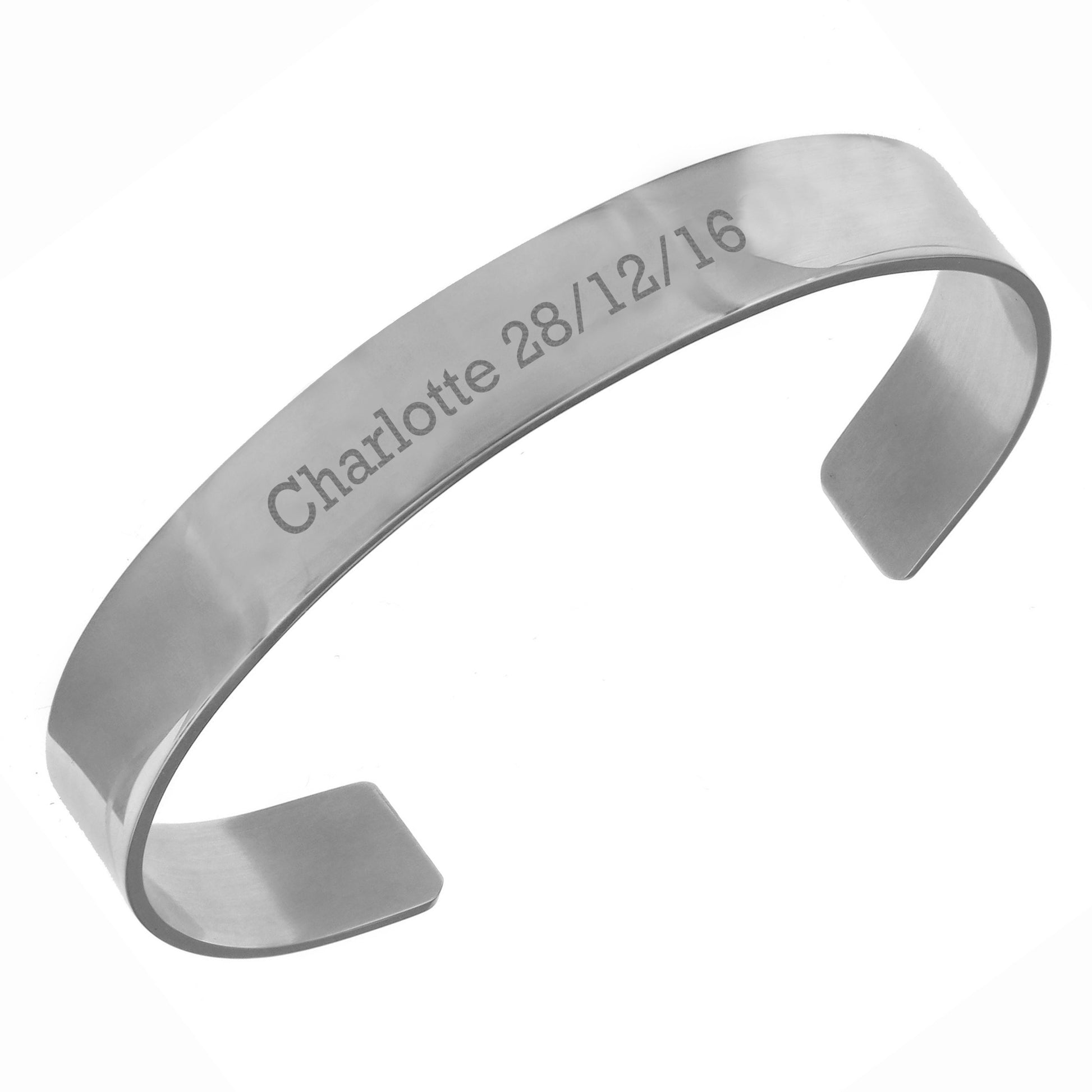 Personalised Stainless Steel Bangle - MK&JD Gifts