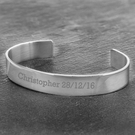 Personalised Stainless Steel Bangle - MK&JD Gifts