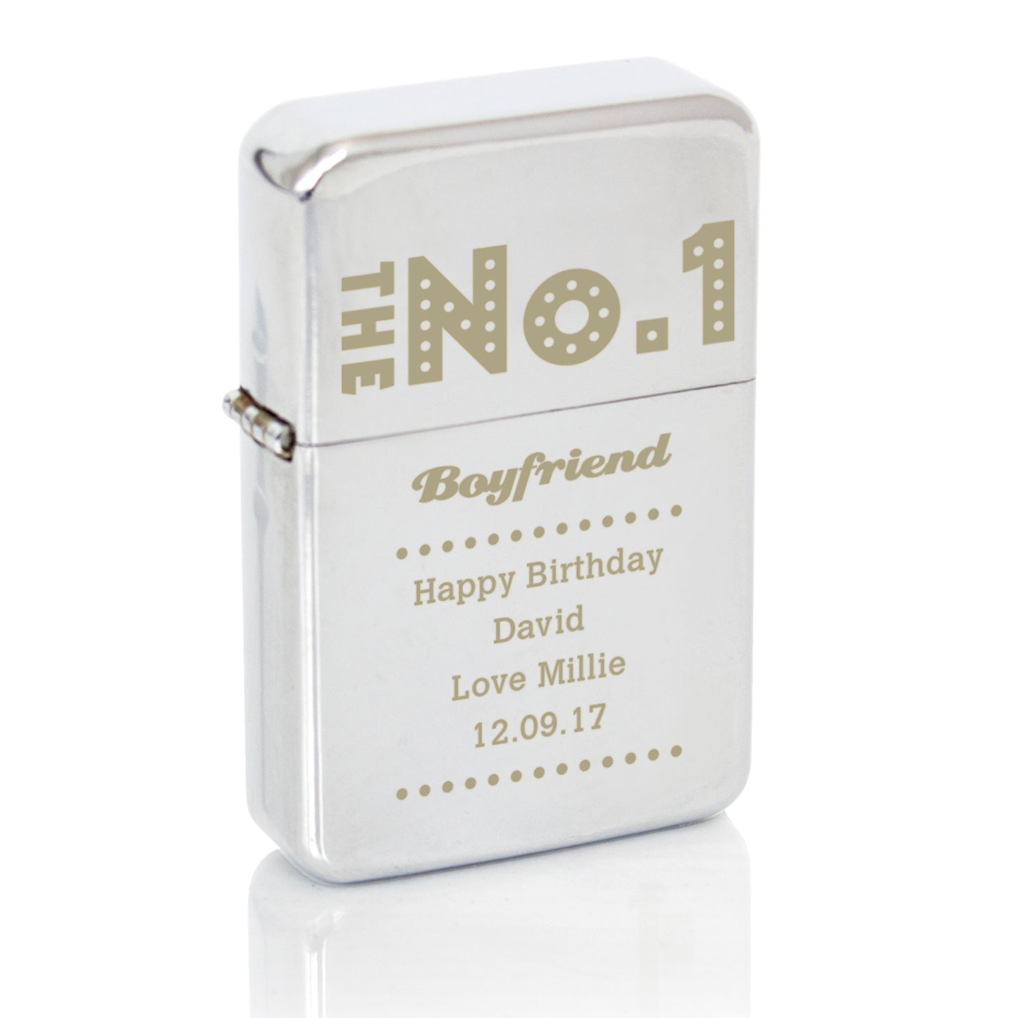 Personalised The No.1 Silver Lighter - MK&JD Gifts