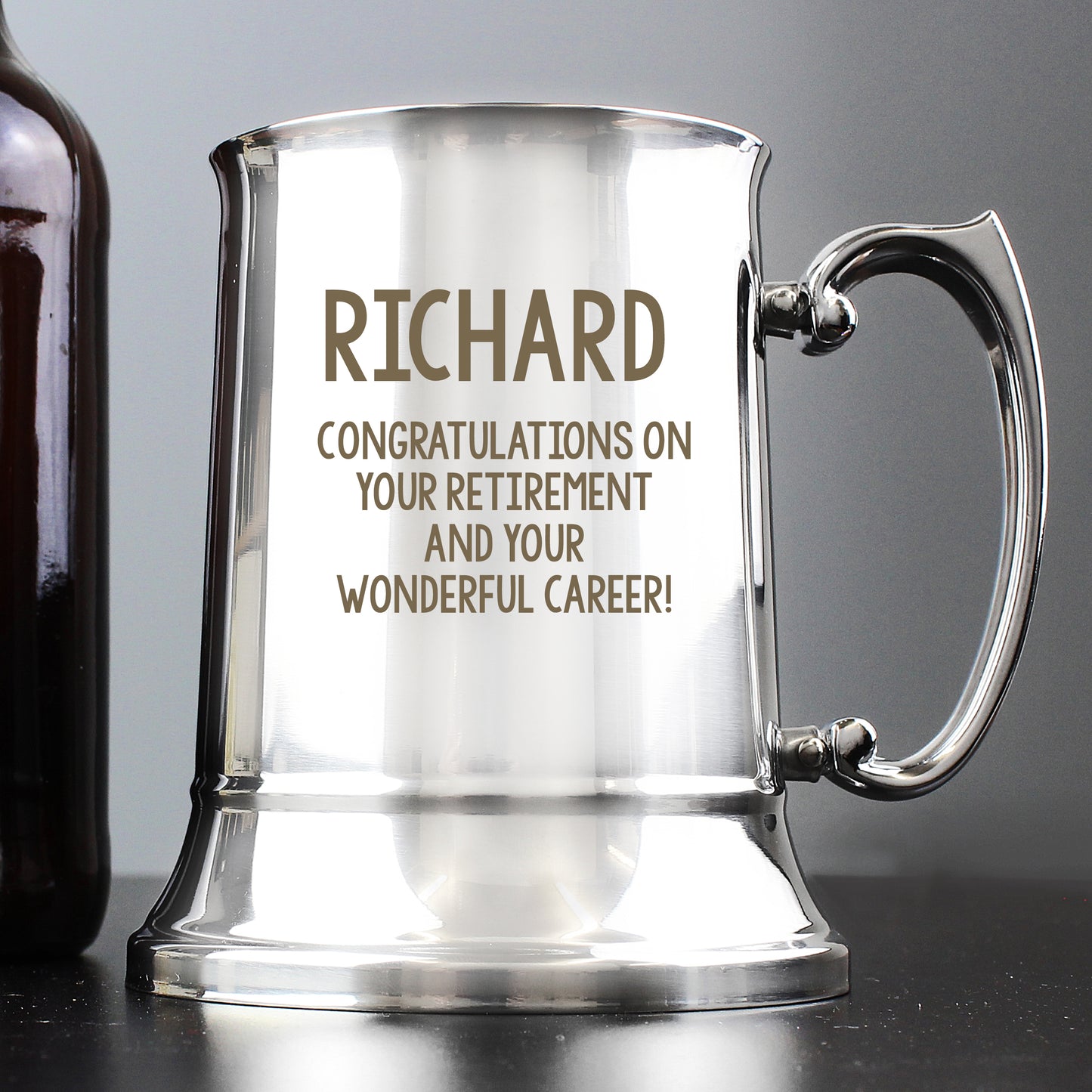 Personalised Free Text Stainless Steel Tankard - MK&JD Gifts