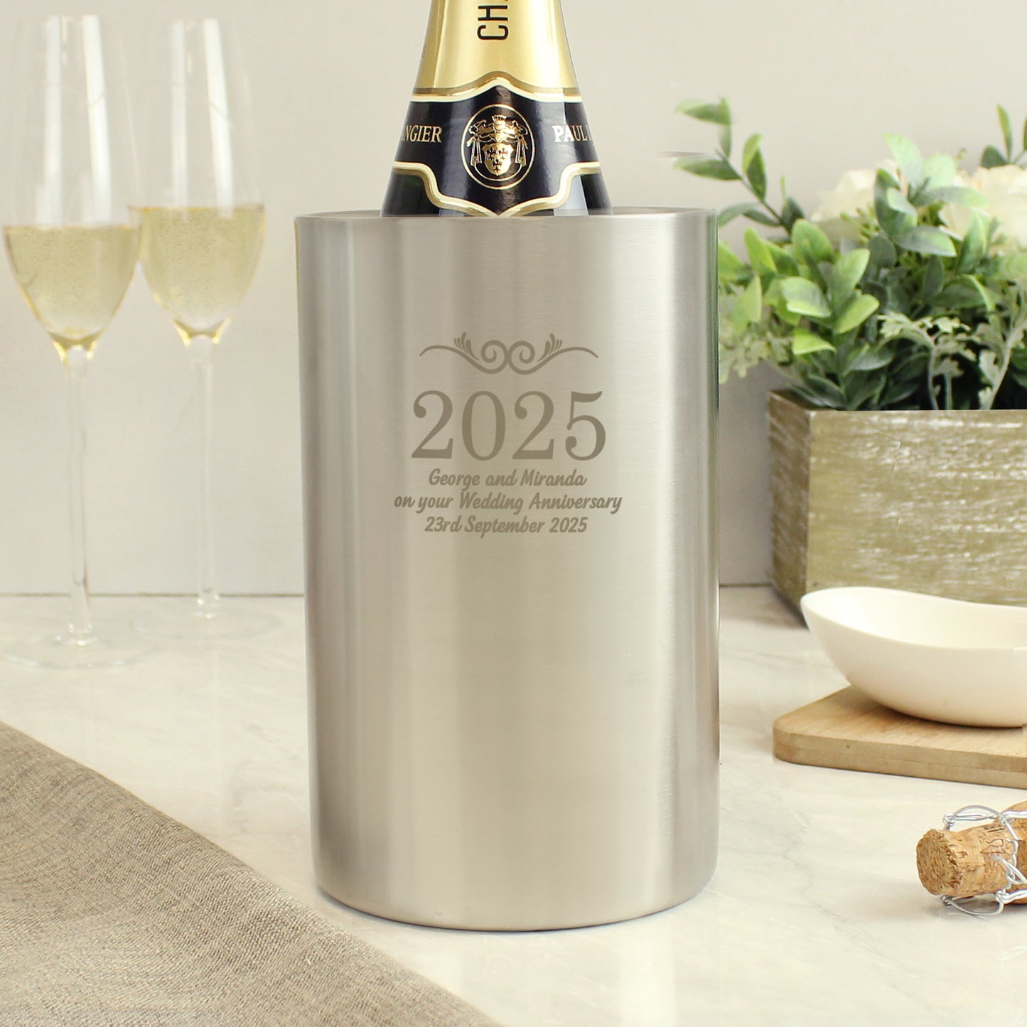 Personalised Number Frame Wine Cooler - MK&JD Gifts