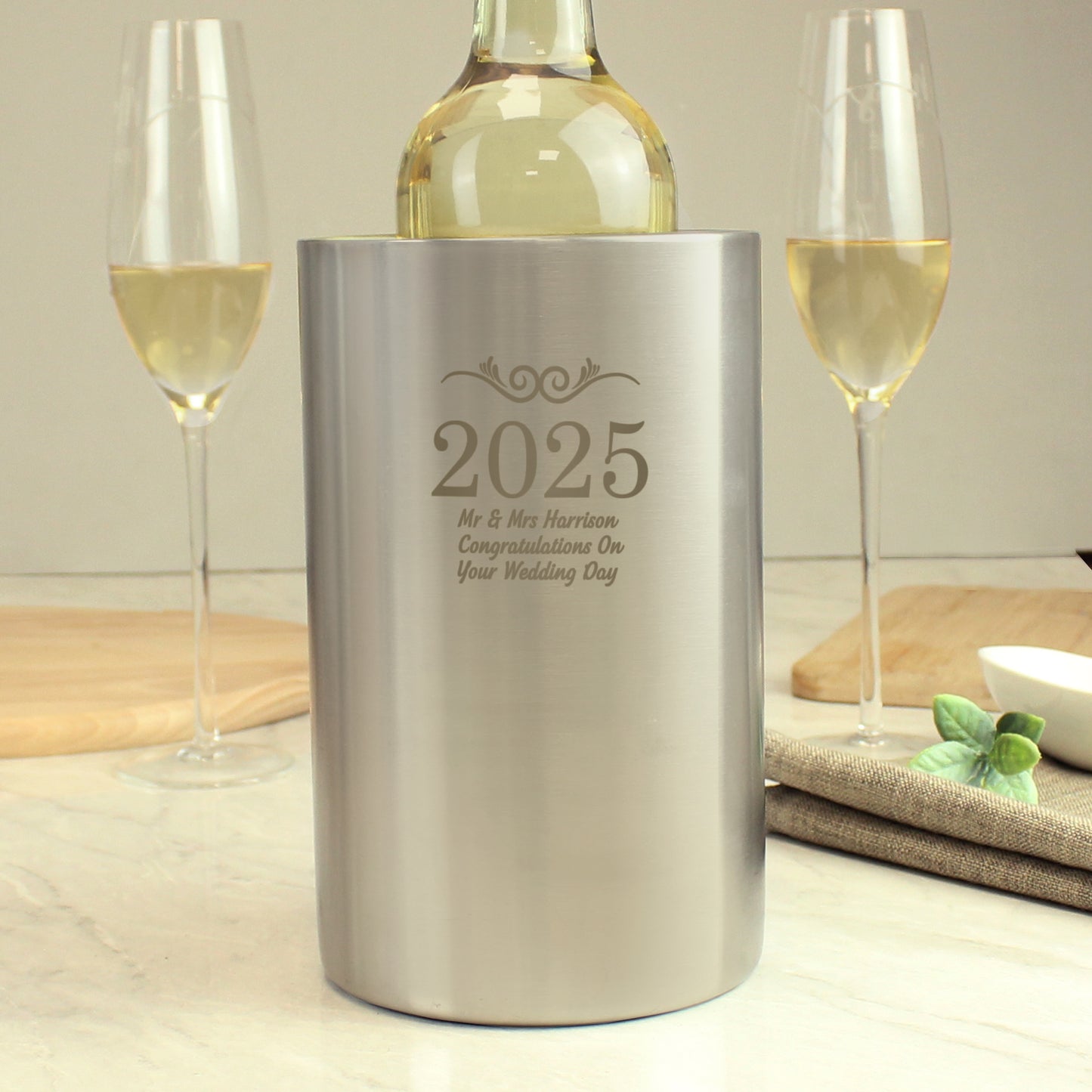 Personalised Number Frame Wine Cooler - MK&JD Gifts