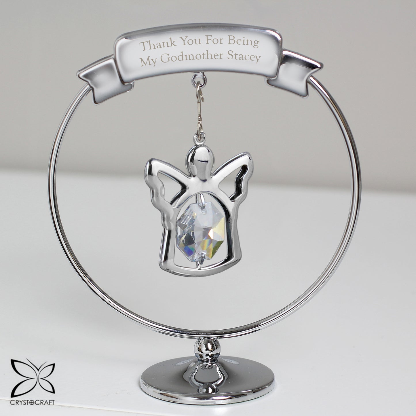 Personalised Crystocraft Angel Ornament - MK&JD Gifts
