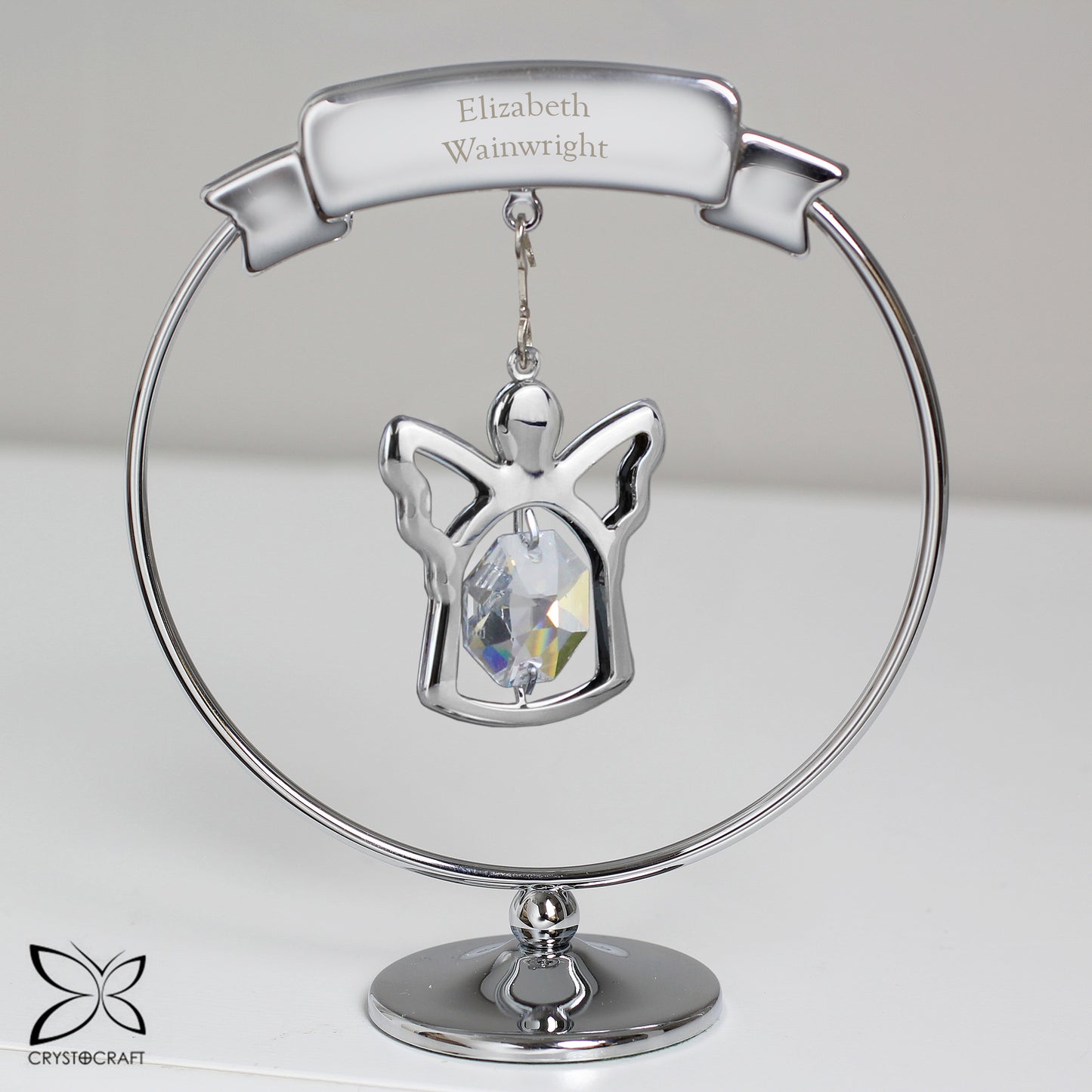 Personalised Crystocraft Angel Ornament - MK&JD Gifts