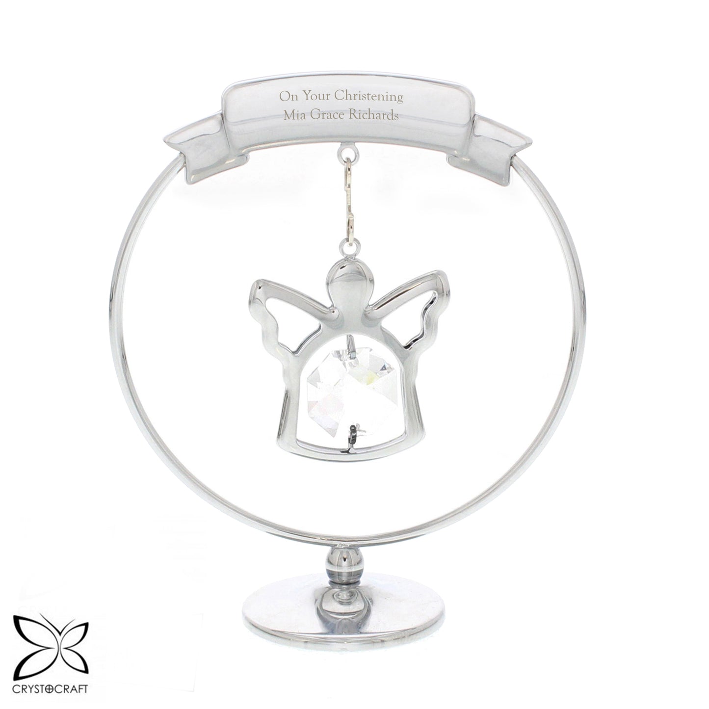 Personalised Crystocraft Angel Ornament - MK&JD Gifts