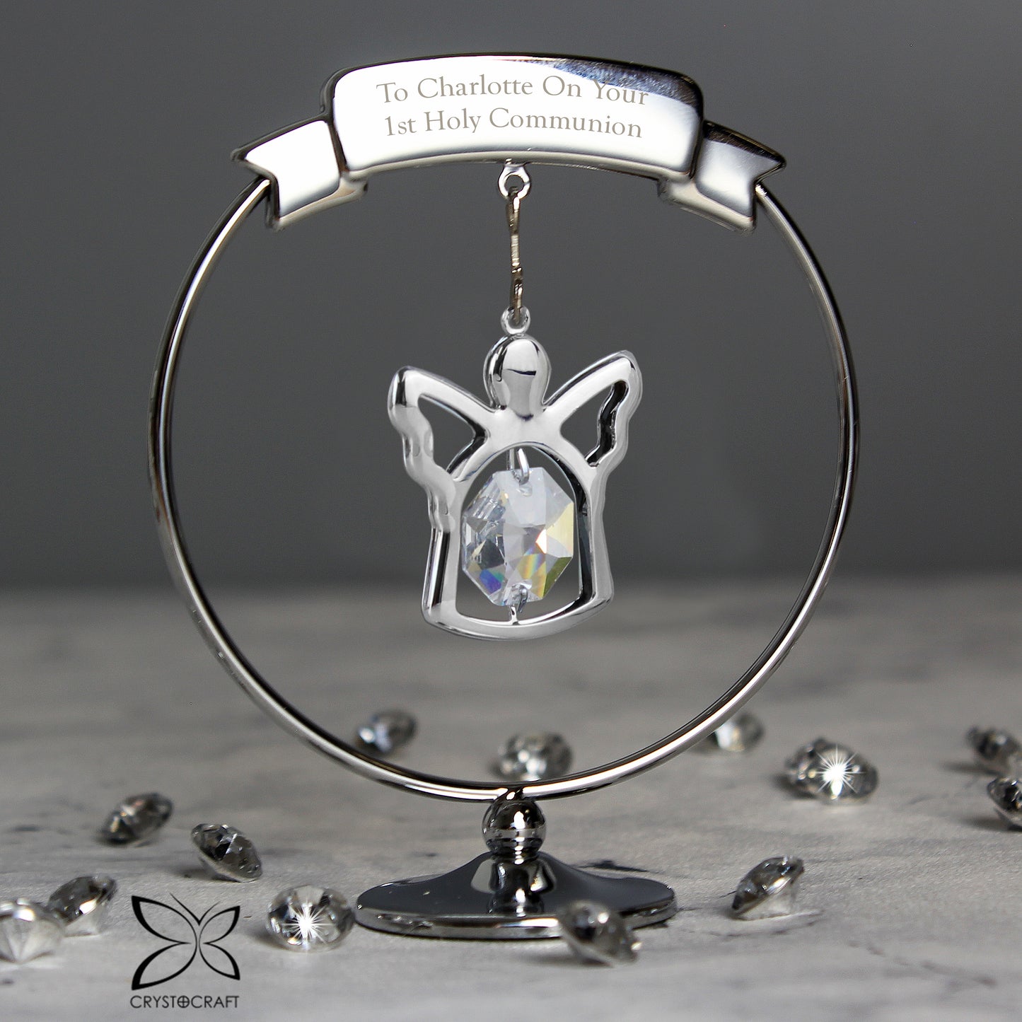 Personalised Crystocraft Angel Ornament - MK&JD Gifts