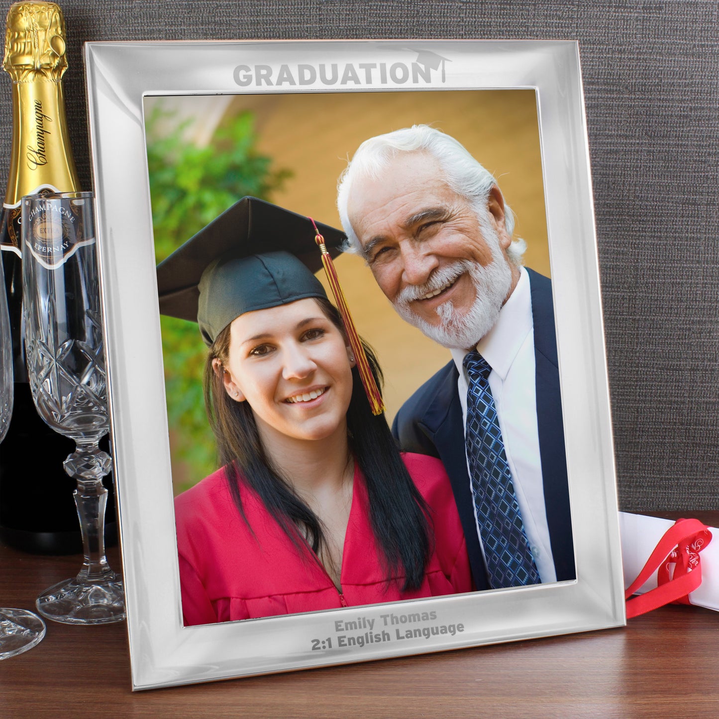 Personalised Graduation 10x8 Silver Photo Frame - MK&JD Gifts