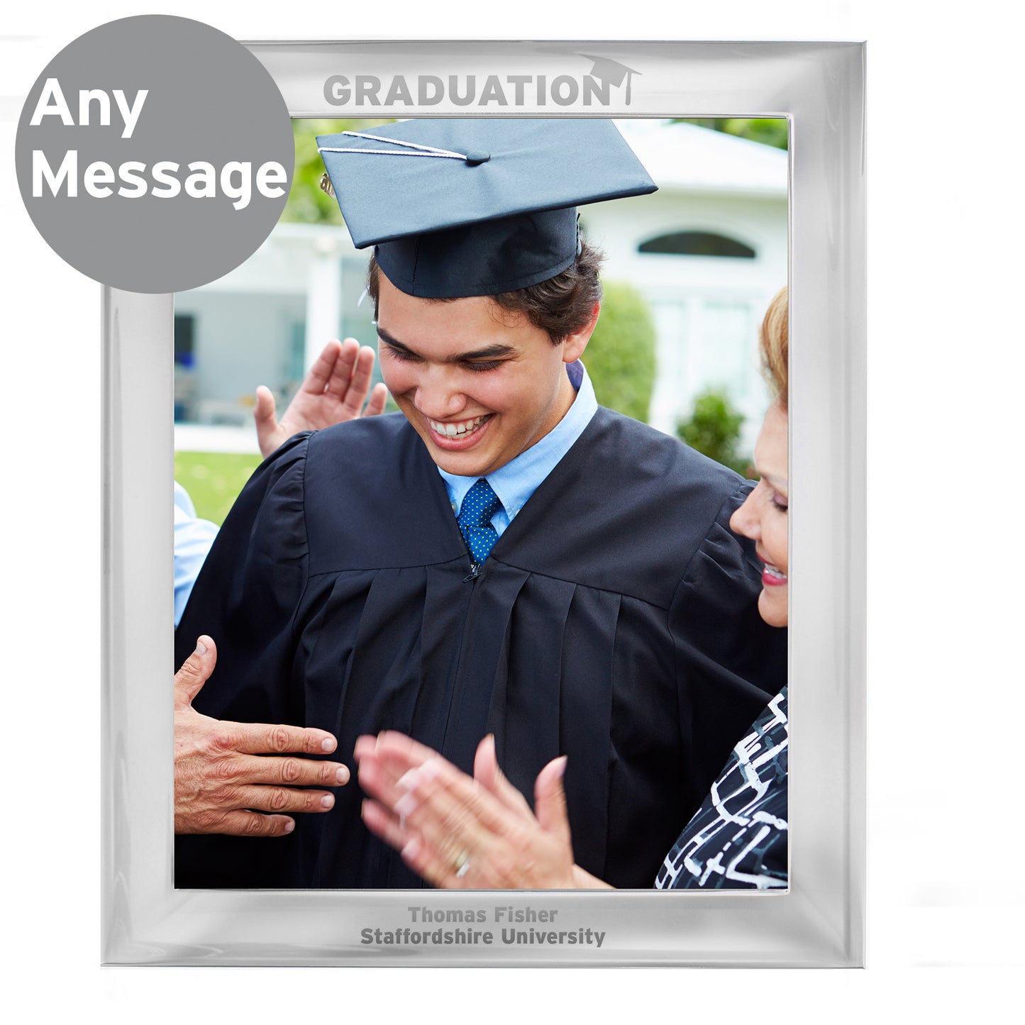 Personalised Graduation 10x8 Silver Photo Frame - MK&JD Gifts