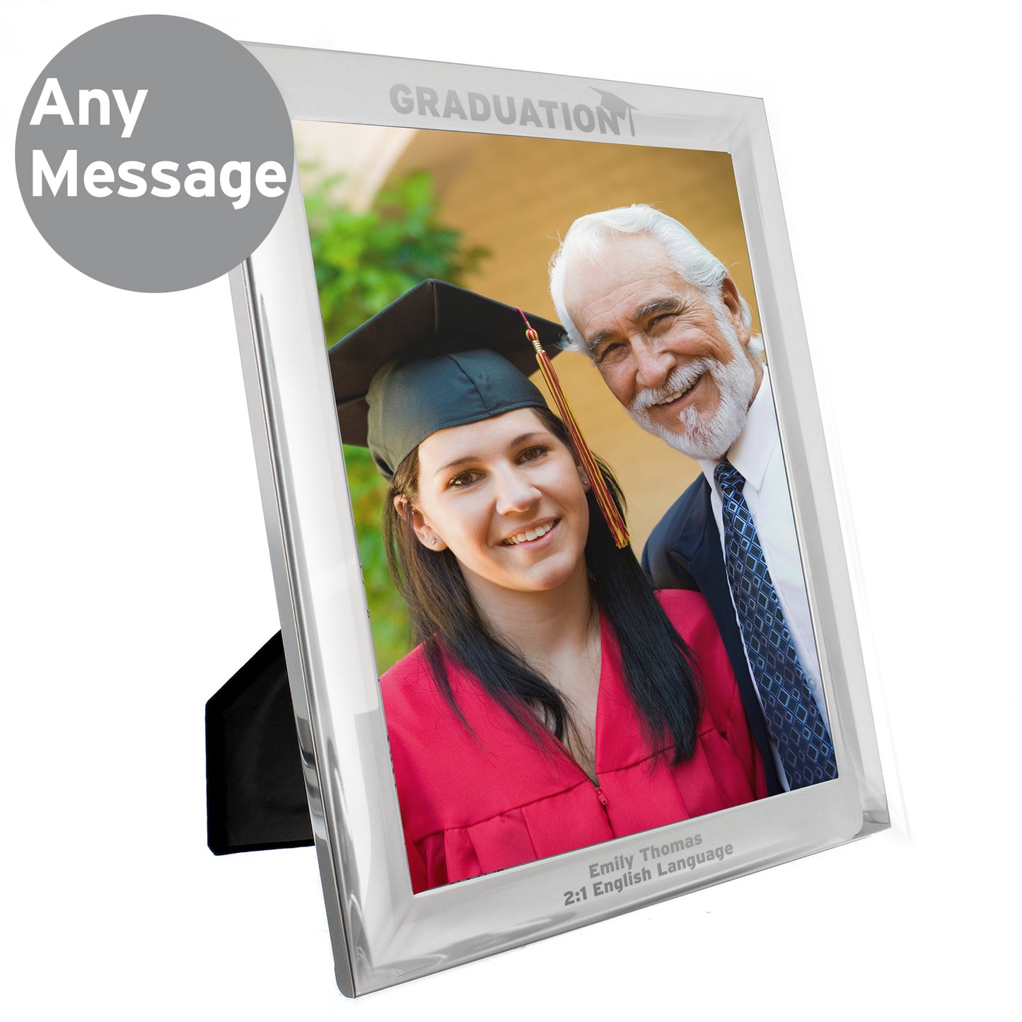 Personalised Graduation 10x8 Silver Photo Frame - MK&JD Gifts