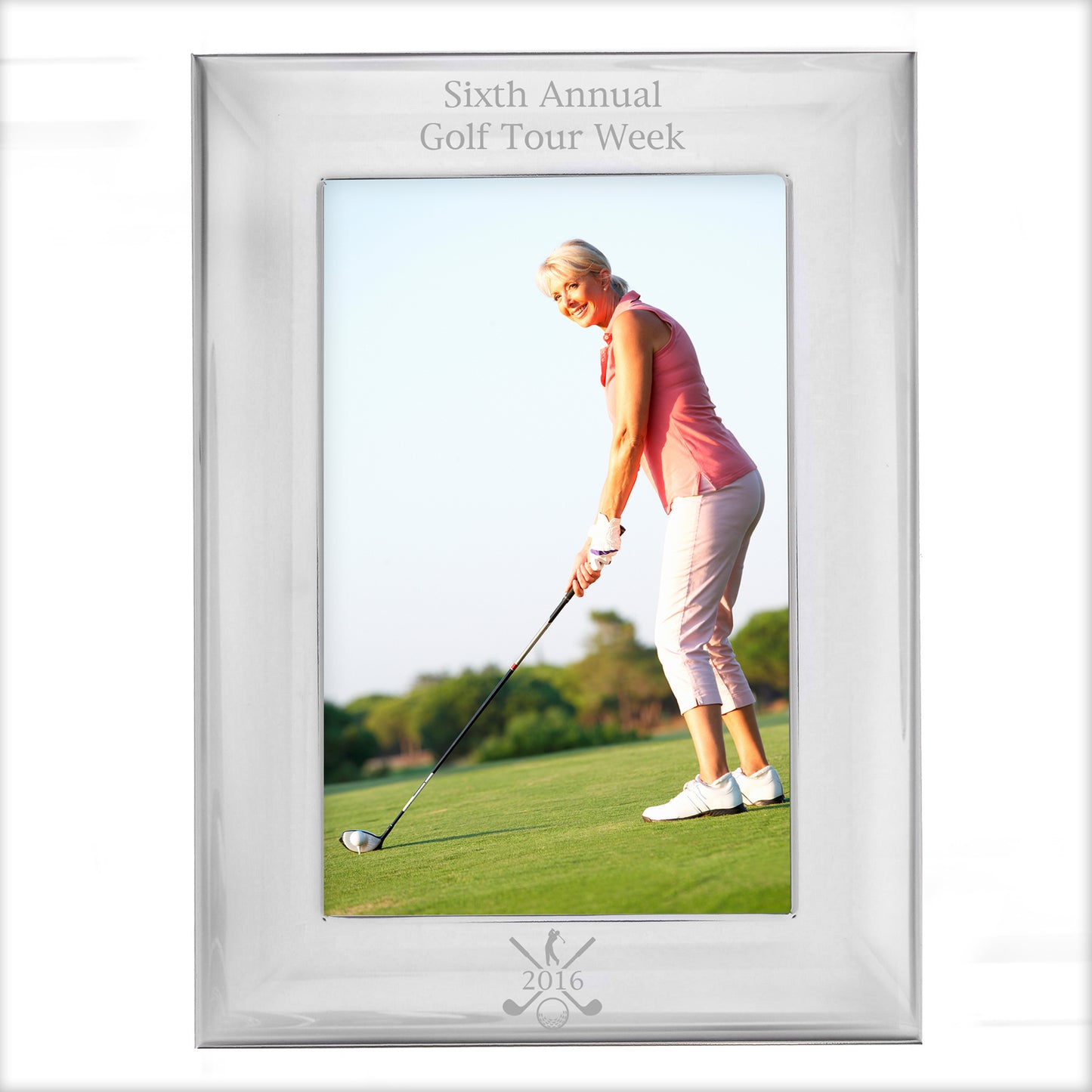 Personalised Golf 6x4 Silver Photo Frame - MK&JD Gifts