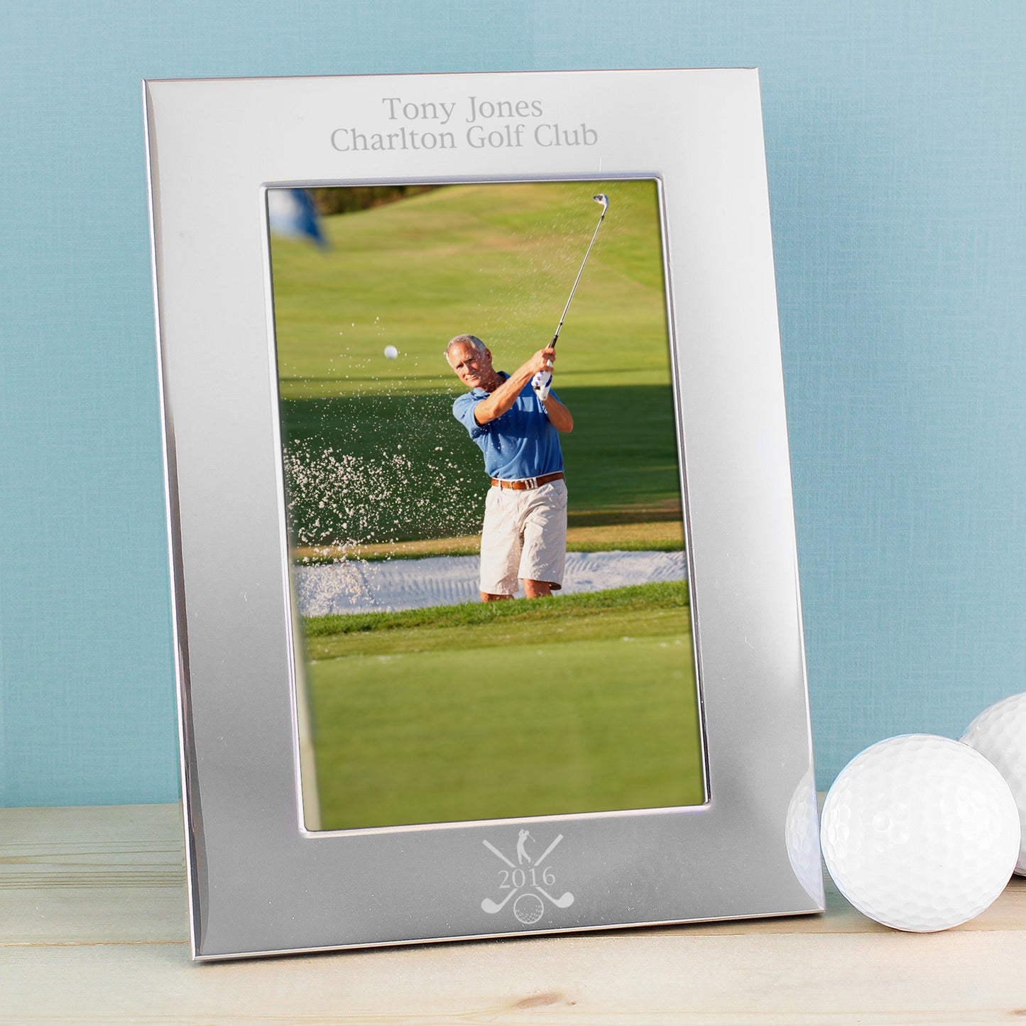 Personalised Golf 6x4 Silver Photo Frame - MK&JD Gifts