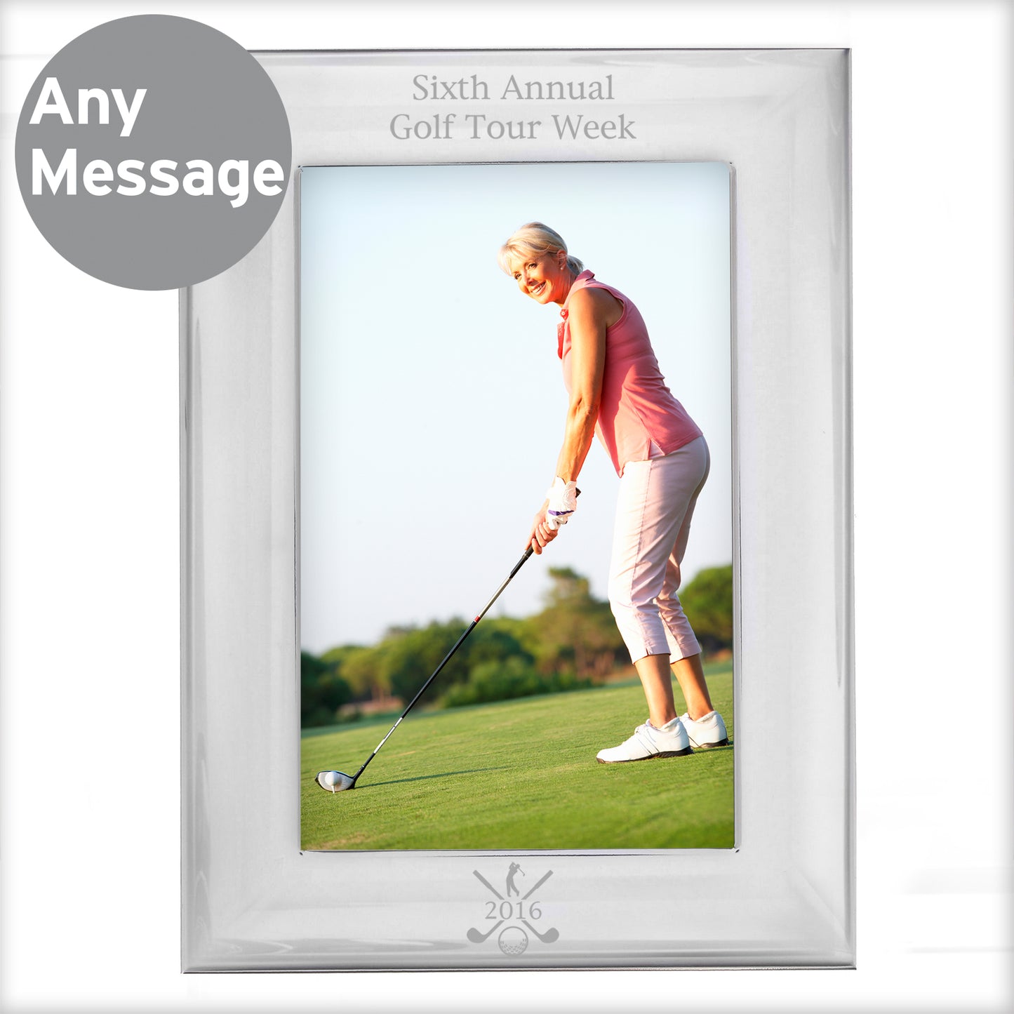 Personalised Golf 6x4 Silver Photo Frame - MK&JD Gifts