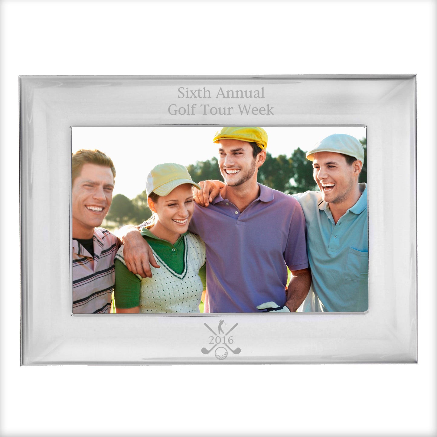 Personalised Golf 6x4 Landscape Silver Photo Frame - MK&JD Gifts