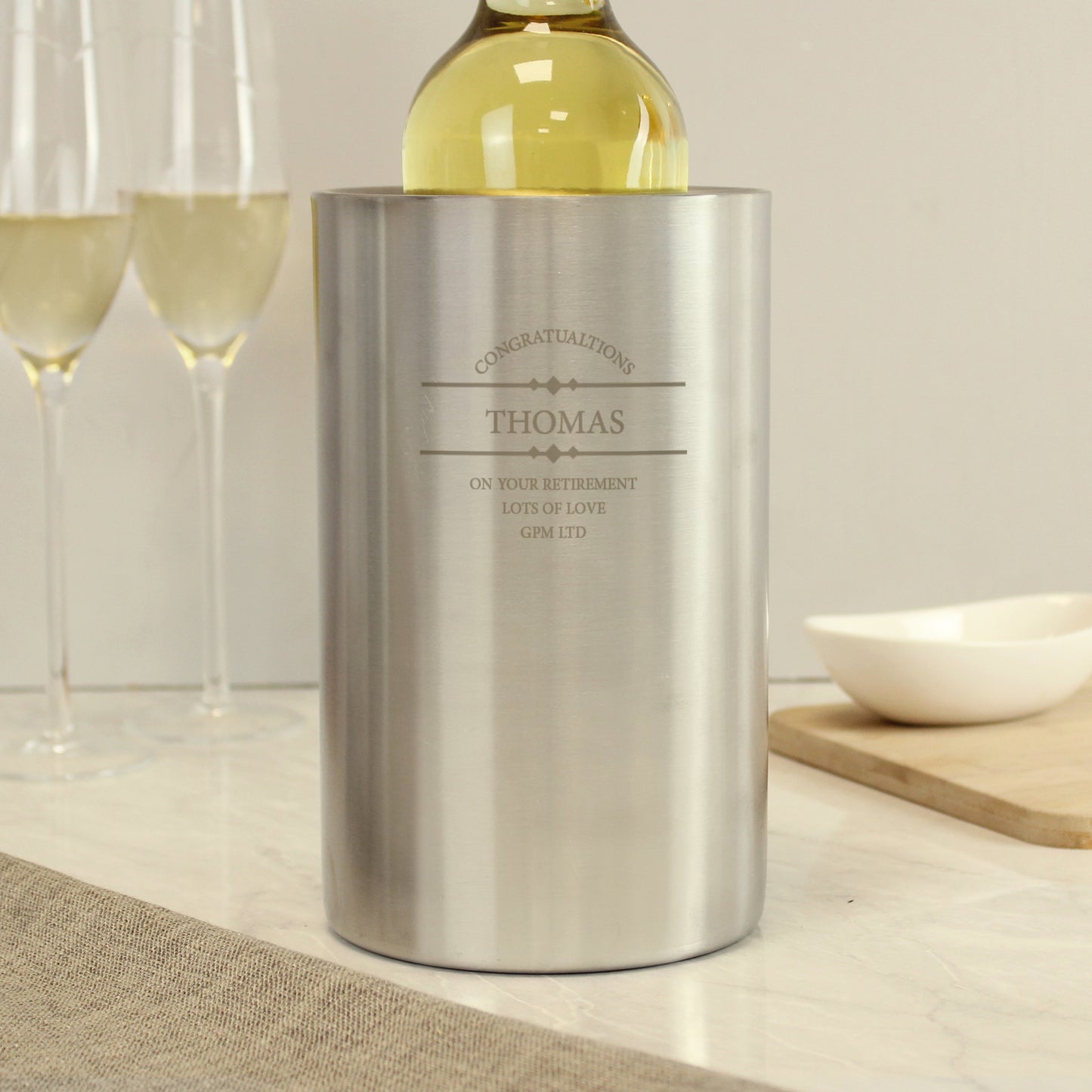 Personalised Diamond Wine Cooler - MK&JD Gifts