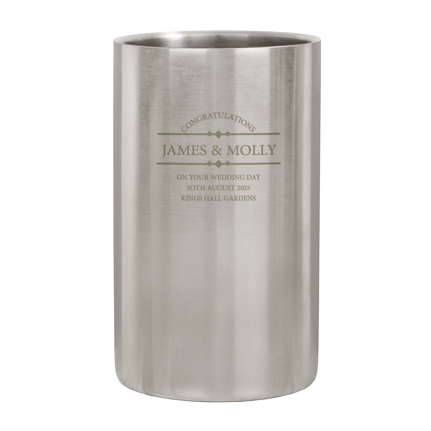 Personalised Diamond Wine Cooler - MK&JD Gifts
