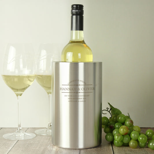 Personalised Diamond Wine Cooler - MK&JD Gifts
