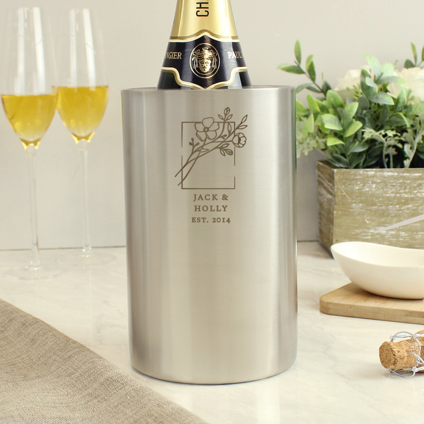 Personalised Botanical Wine Cooler - MK&JD Gifts