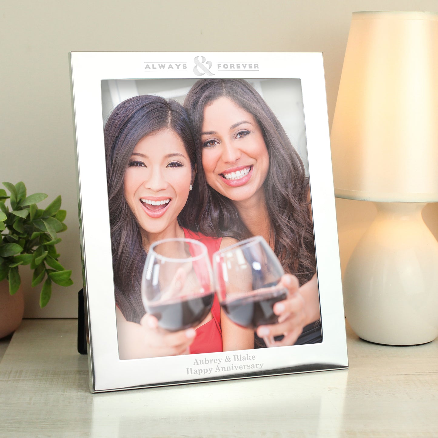 Personalised Always & Forever 10x8 Silver Photo Frame - MK&JD Gifts